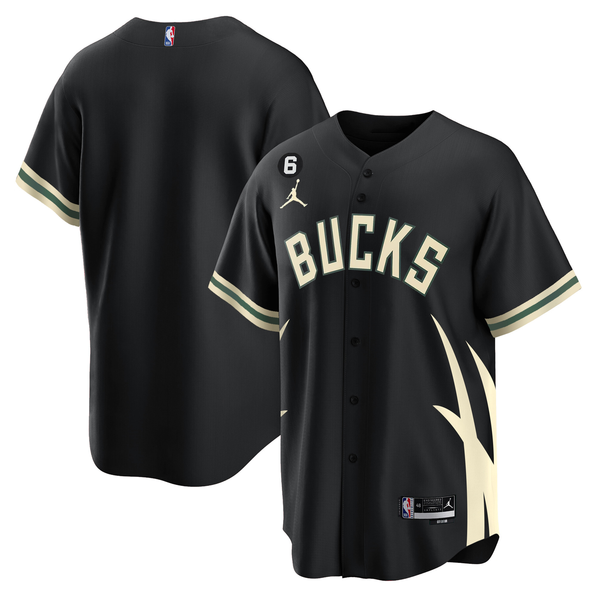 Men's Milwaukee Bucks Baseball Jersey - All Stitched