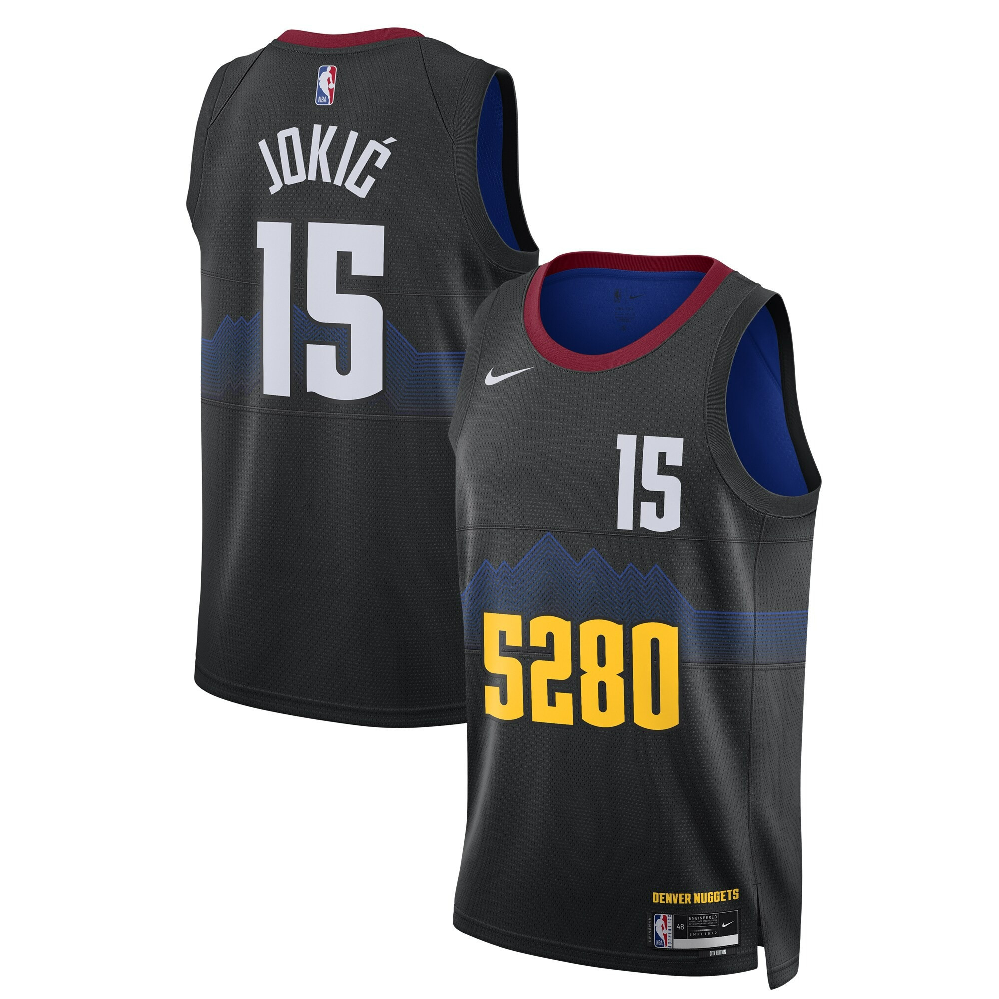 Men's Nikola Jokic Denver Nuggets 2023/24 Swingman City Edition Black Jersey - All Stitched