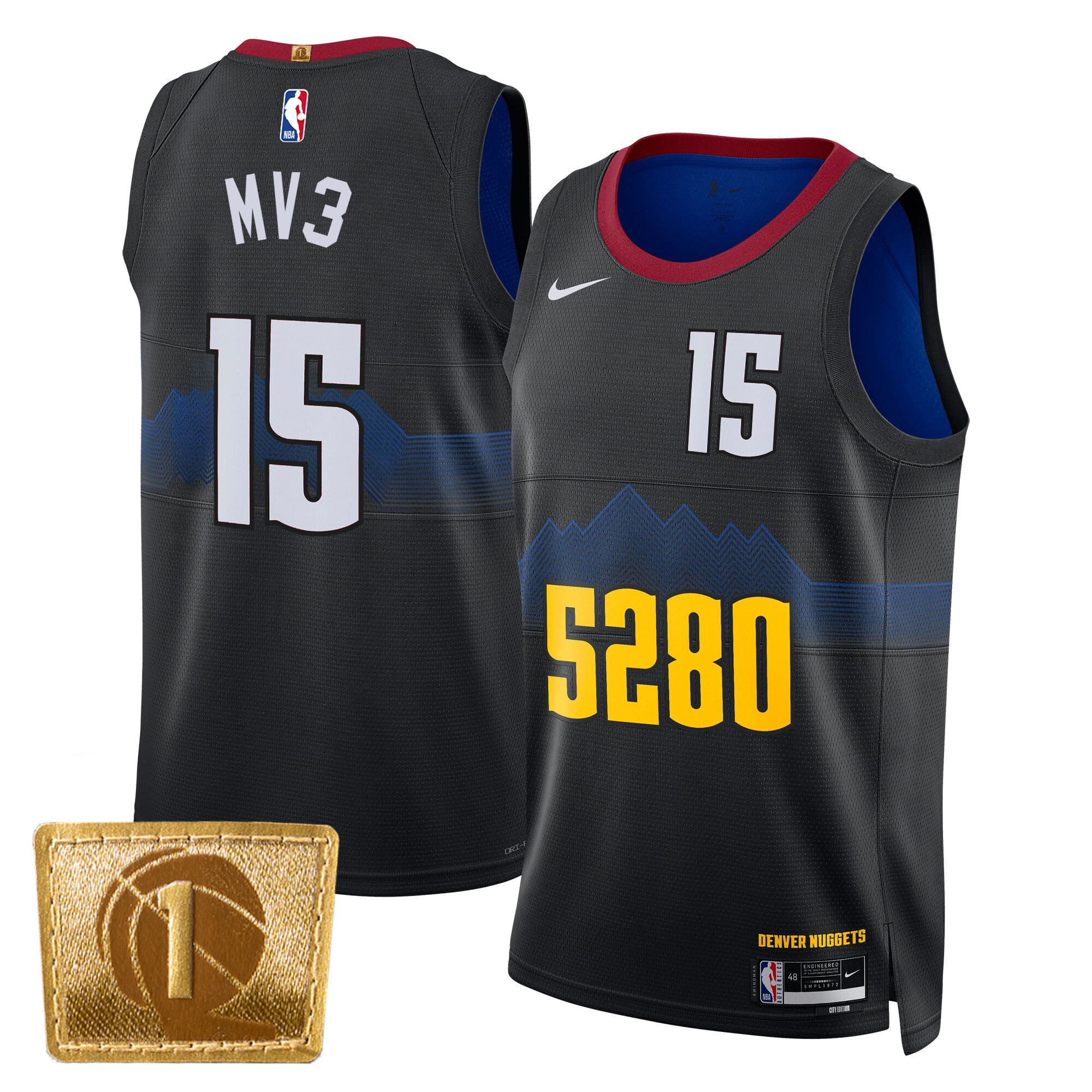 Men's Nikola Jokic Denver Nuggets MV3 Swingman 5280 City Jersey - All Stitched