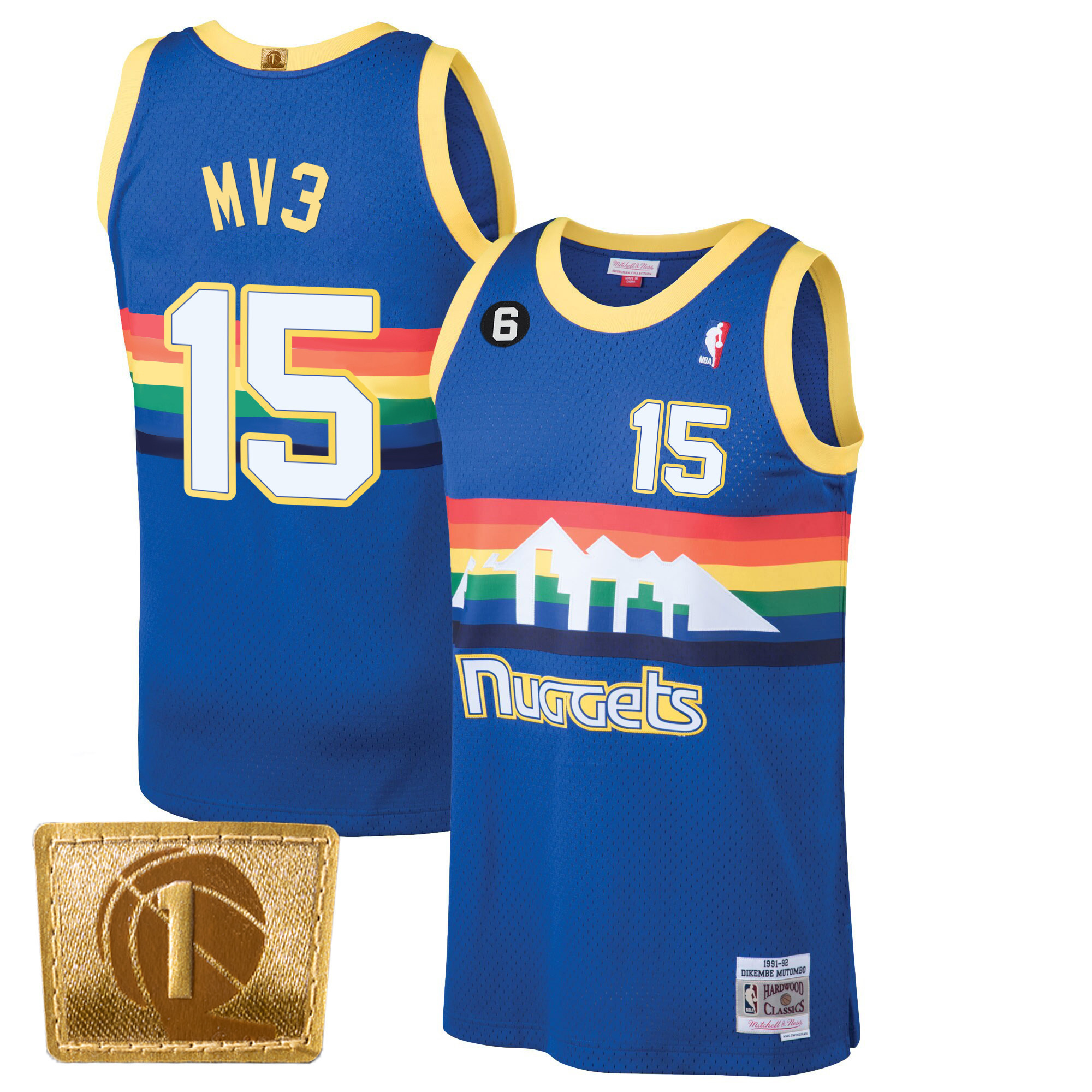 Men's Nikola Jokic Denver Nuggets MV3 Swingman Blue Classic Jersey - All Stitched
