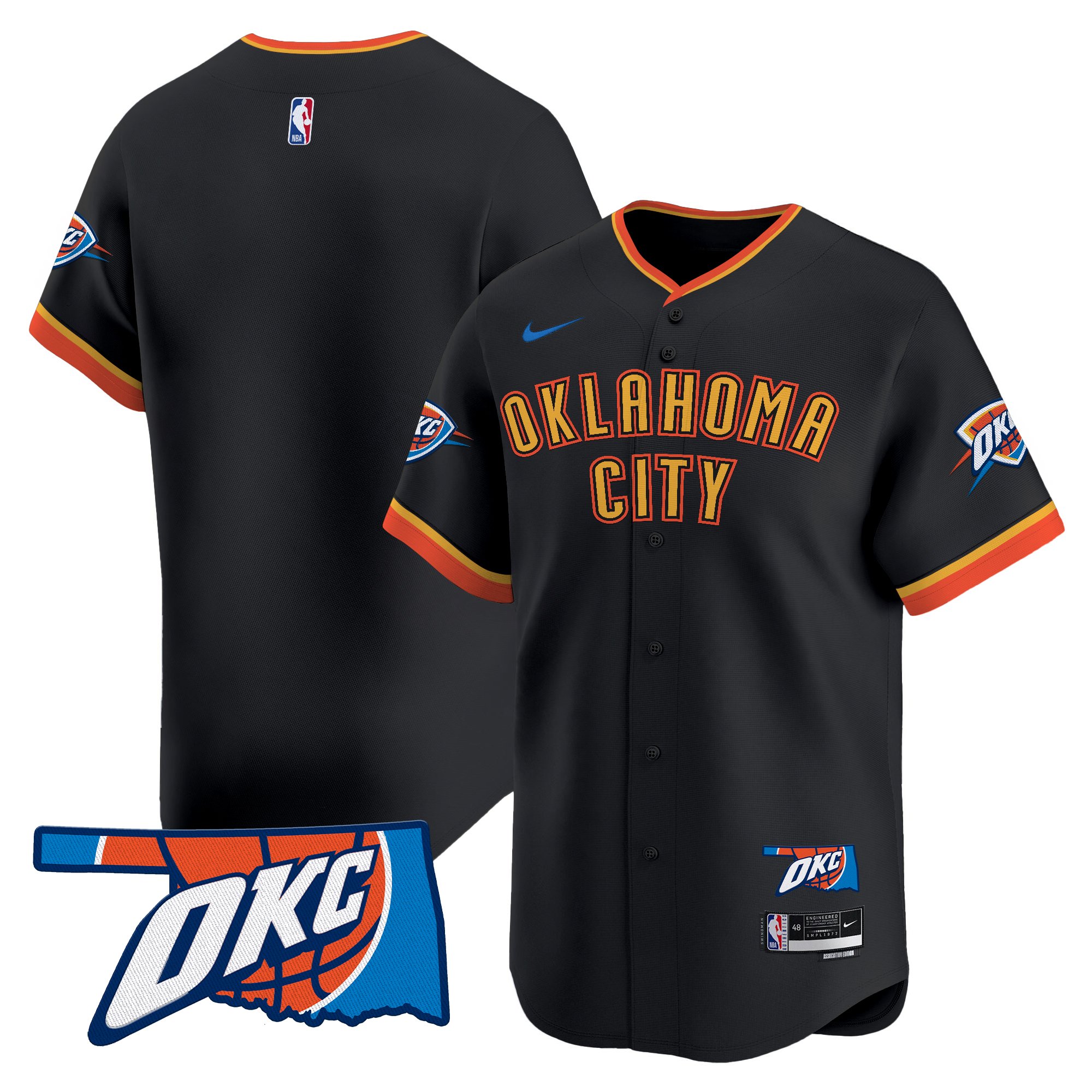 Men's Oklahoma City Thunder Vapor Baseball 24-25 City Jersey - All Stitched