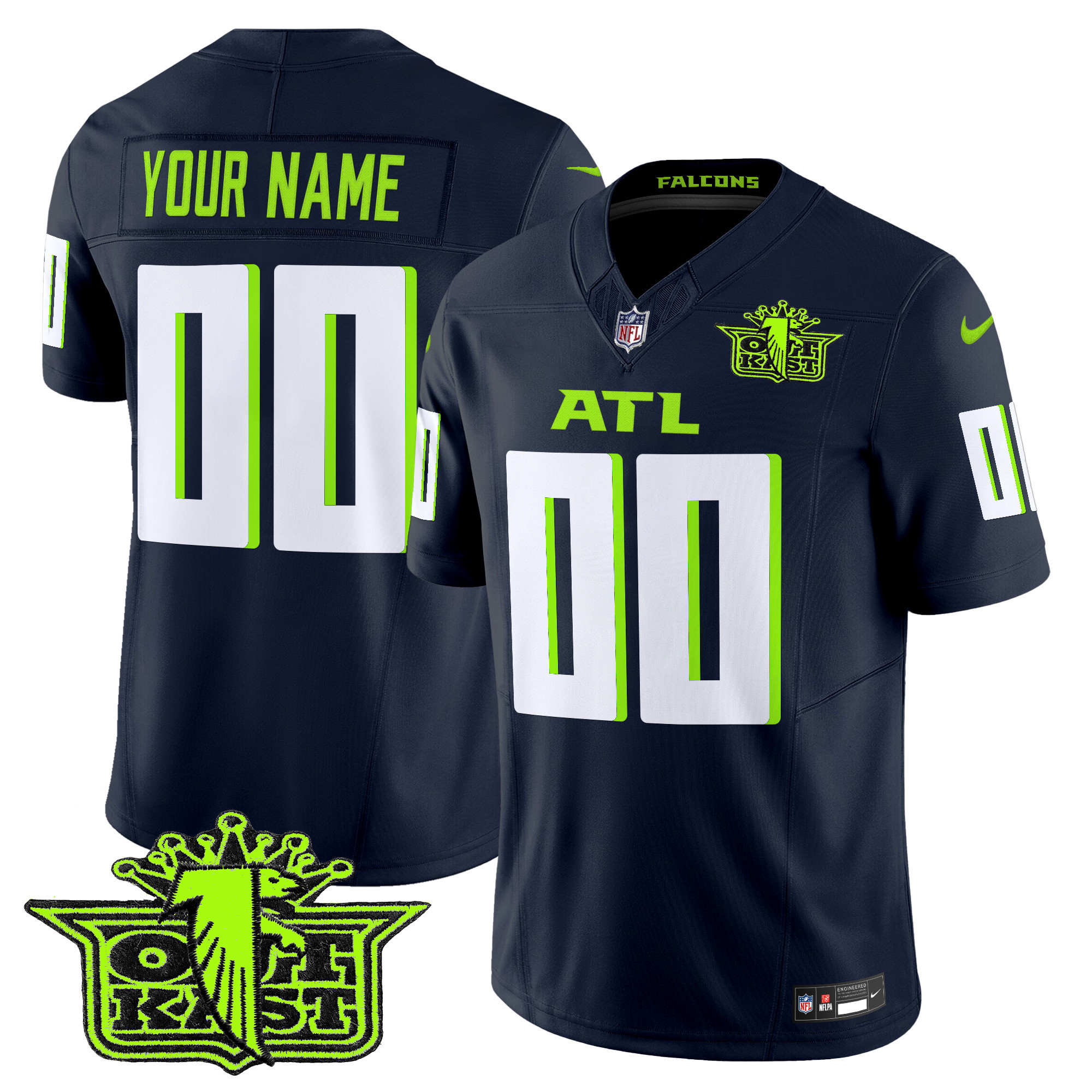 Men's Outkast x Atlanta Falcons 2025 Atliens Vapor Limited Custom Atliens Jersey - All Stitched
