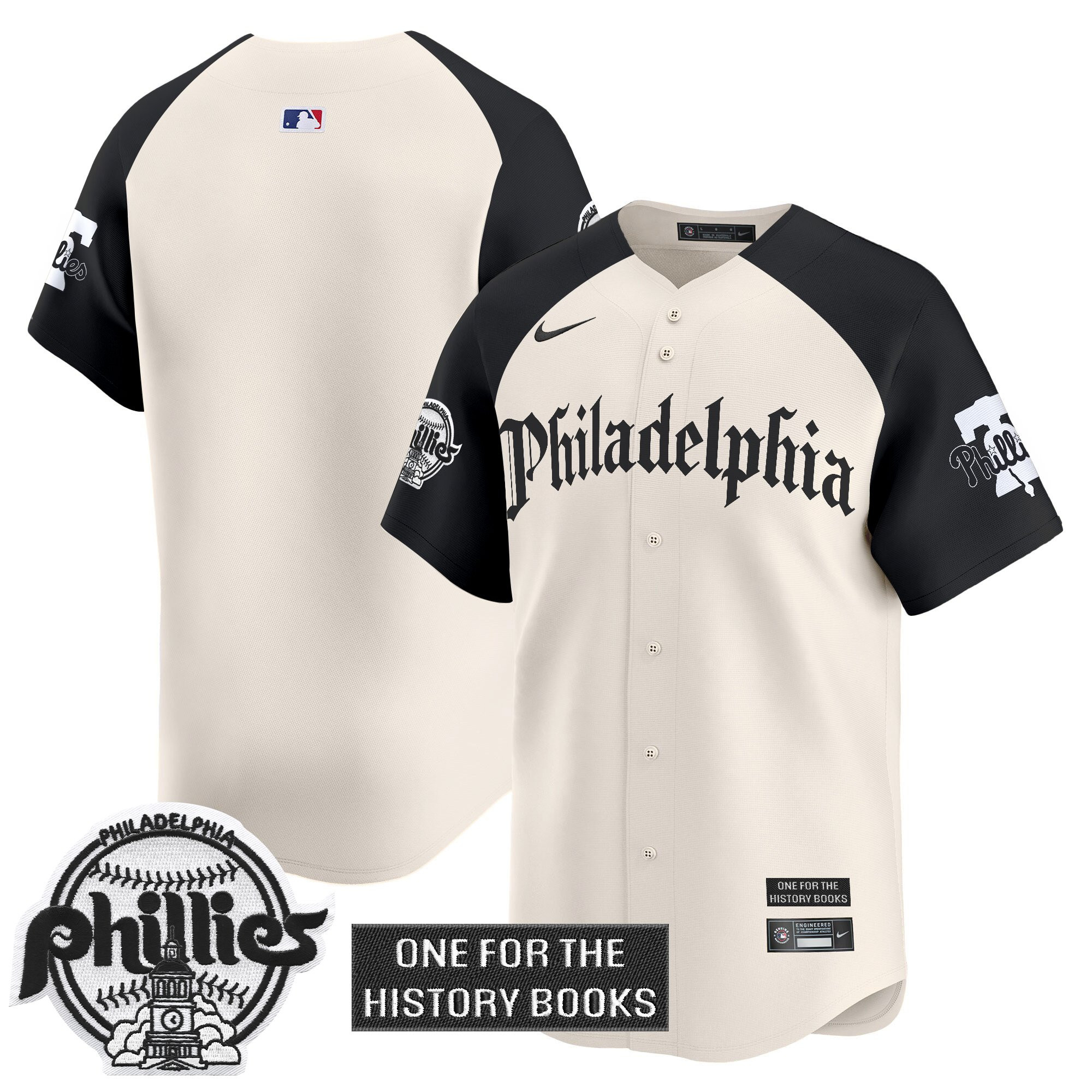 Men's Philadelphia Phillies Retro Newspaper Edition Vapor Premier Limited Alternate Jersey - All Stitched