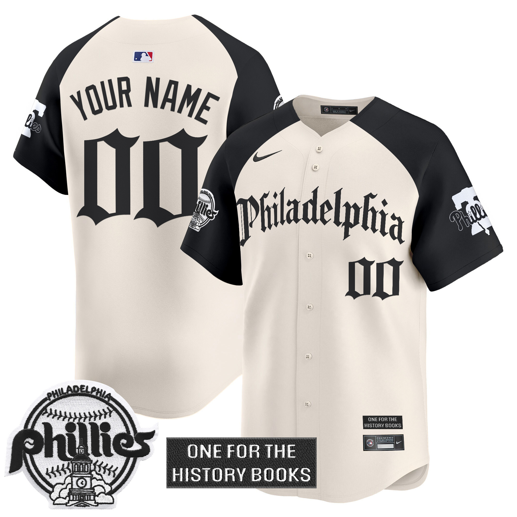 Men's Philadelphia Phillies Retro Newspaper Edition Vapor Premier Limited Custom Alternate Jersey - All Stitched