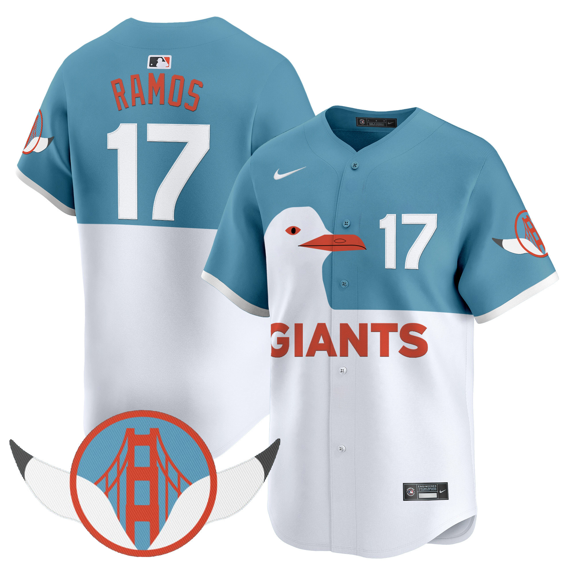 Men's San Francisco Giants Seagull 2025 Vapor Premier Limited Heliot Ramos Jersey - Stitched