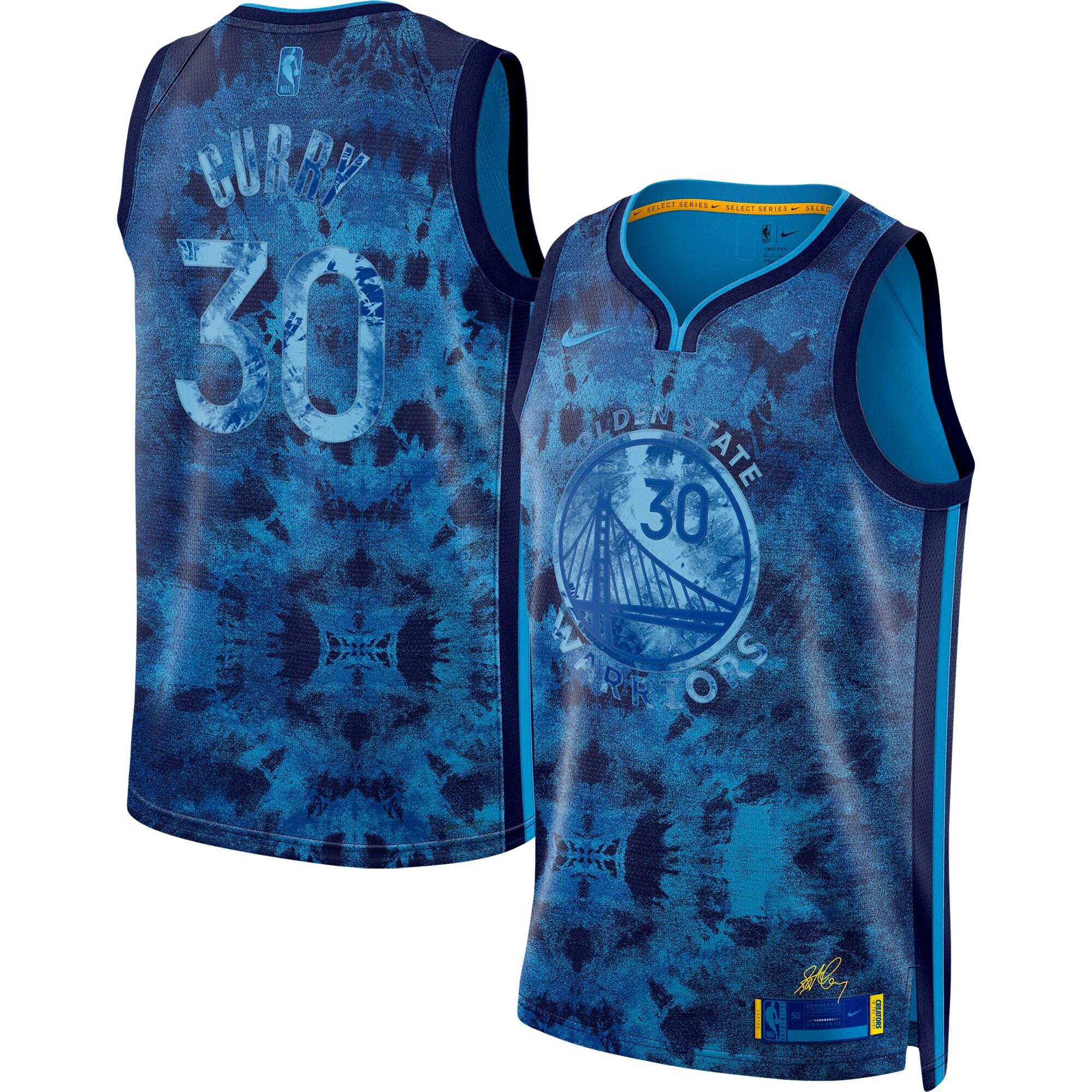 Men's Stephen Curry Golden State Warriors Stephen Curry Blue Select Series Jersey - All Stitched