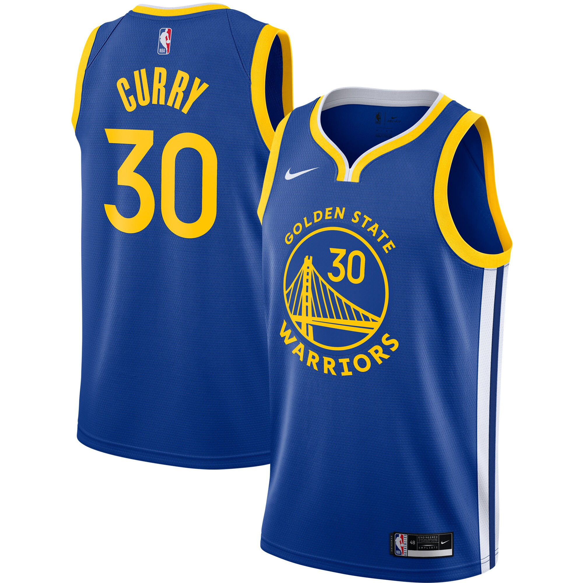 Men's Stephen Curry Golden State Warriors White Gold & Black Gold Royal Icon Jersey - All Stitched
