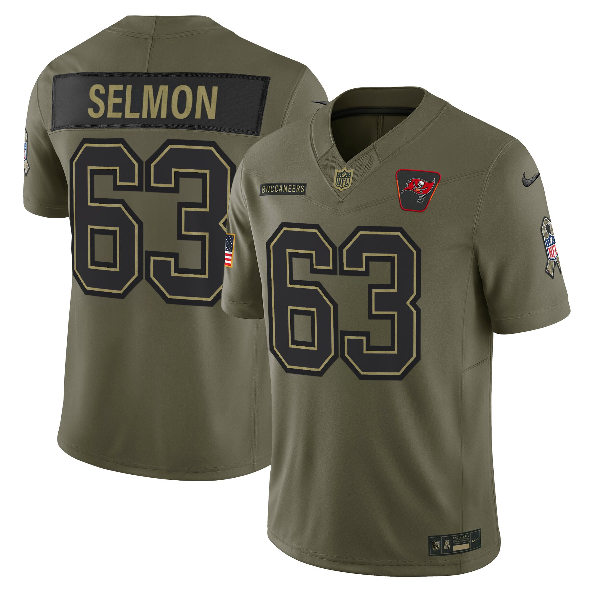 Men's Tampa Bay Buccaneers 2025 Salute to Service Vapor Limited Lee Roy Selmon Jersey - All Stitched