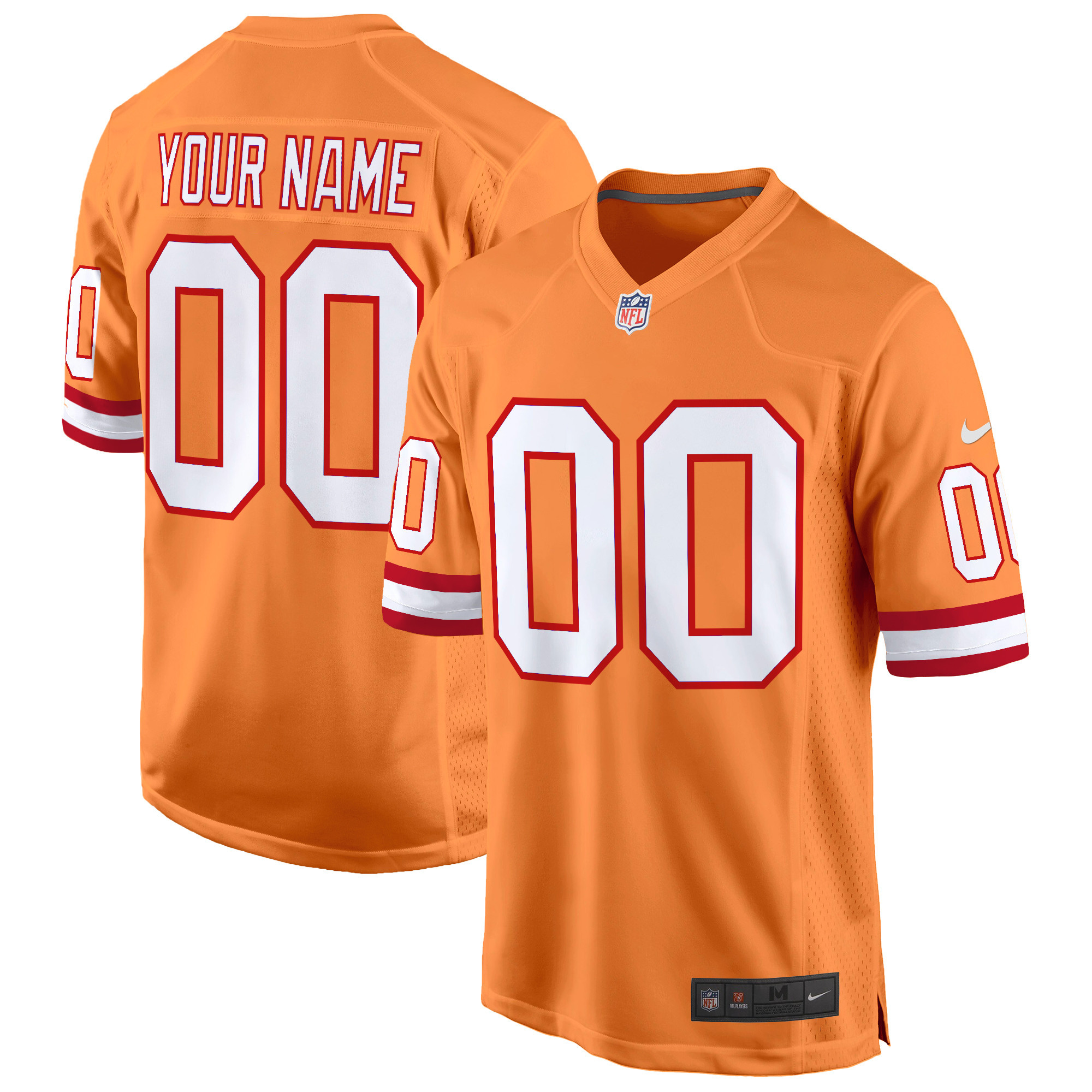 Men's Tampa Bay Buccaneers Throwback Game Custom Creamsicle Jersey - All Stitched
