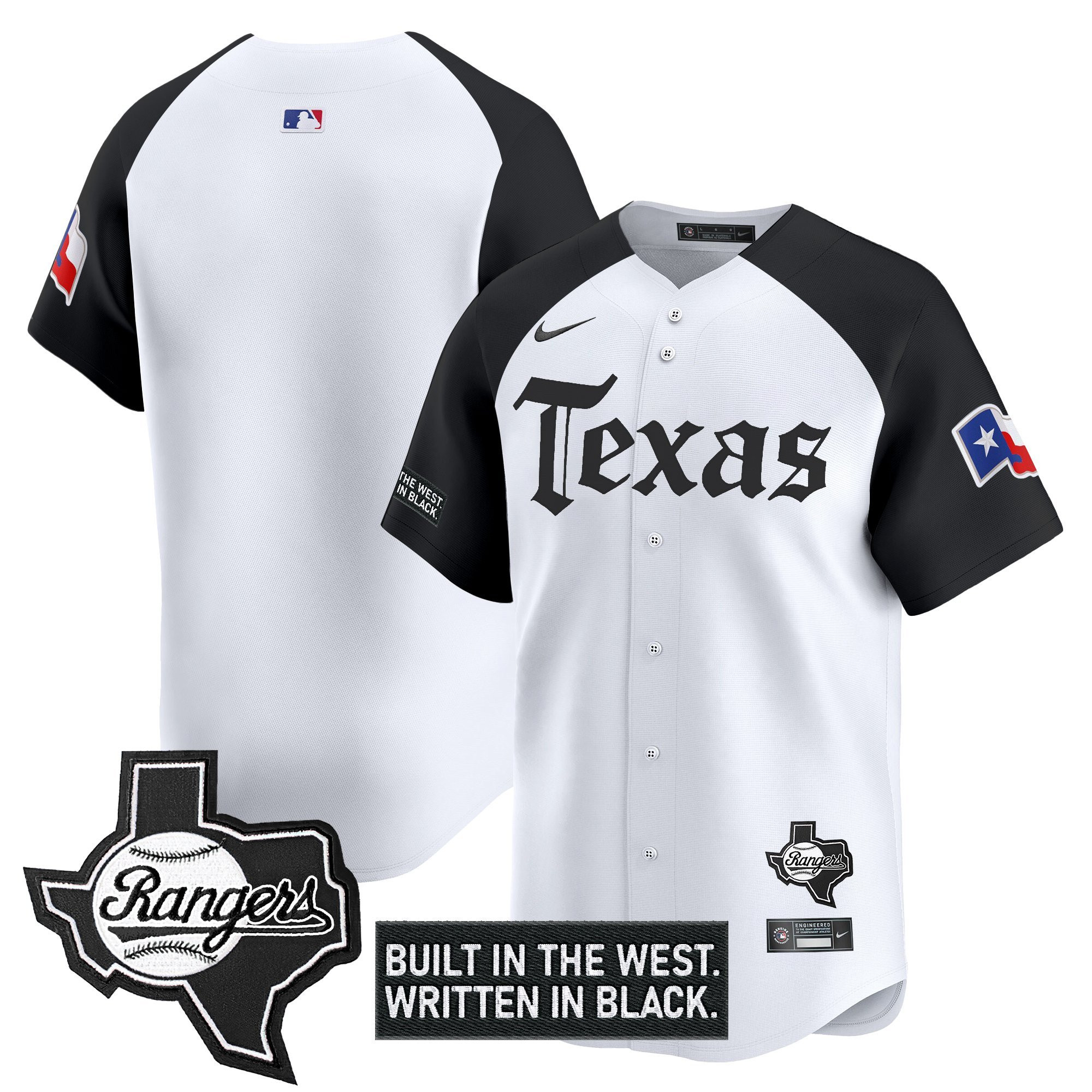 Men's Texas Rangers Gothic Frontier Edition Vapor Premier Limited Alternate Jersey - All Stitched