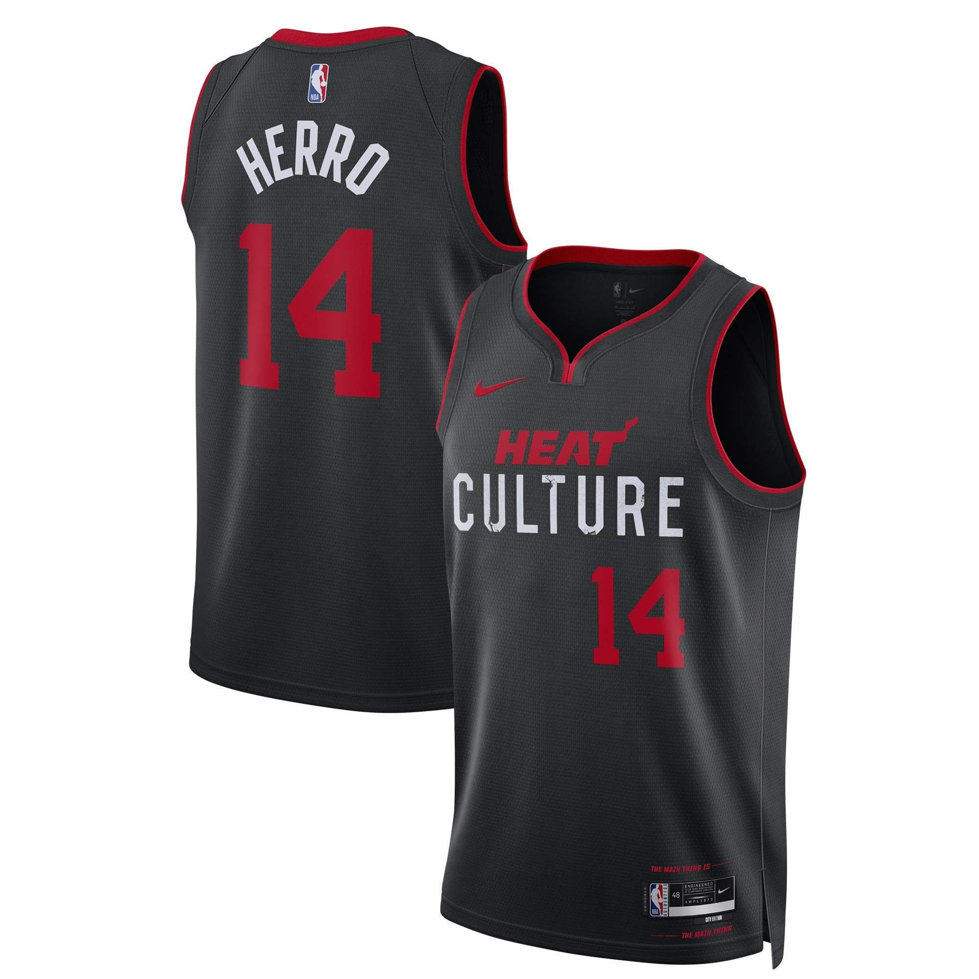 Men's Tyler Herro Miami Heat 2023/24 Swingman City Edition Black Jersey - All Stitched