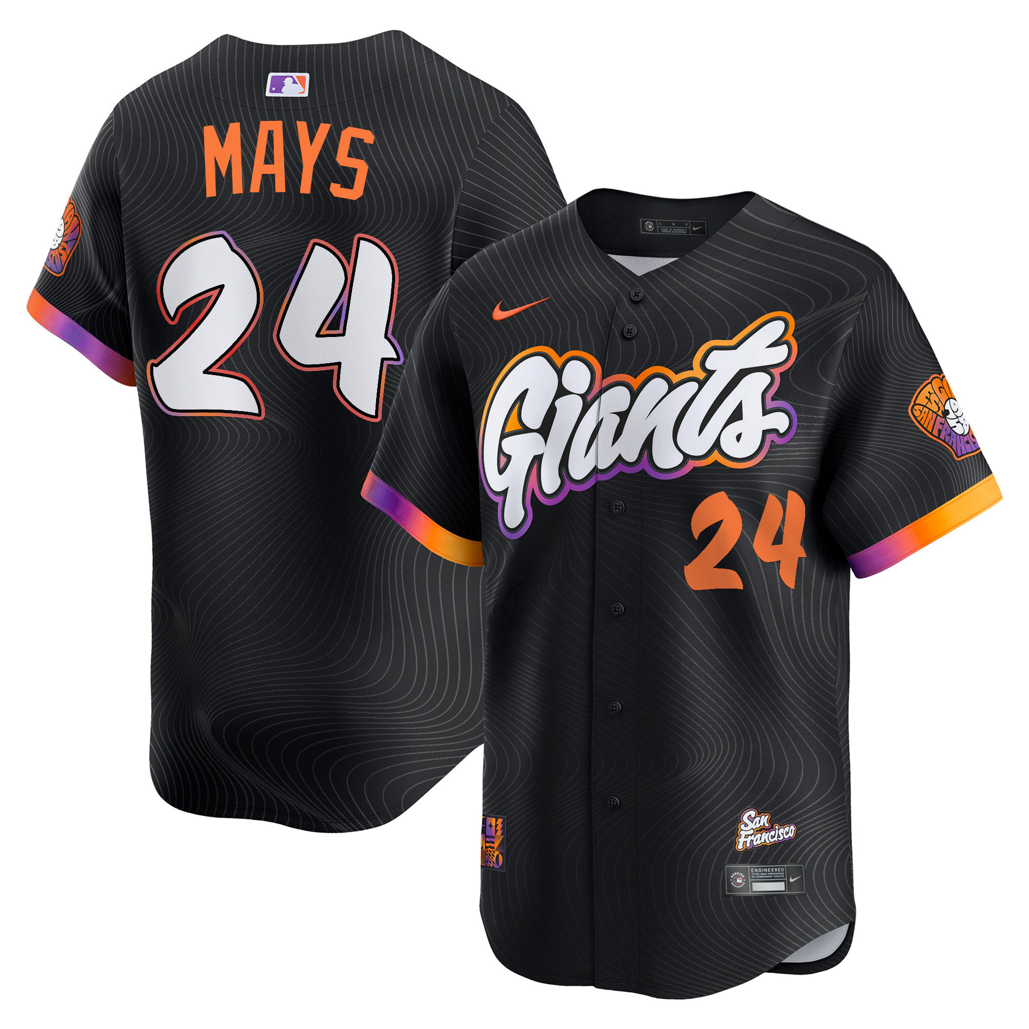 Men's Willie Mays San Francisco Giants 2025 City Connect Vapor Premier Limited Jersey - All Stitched
