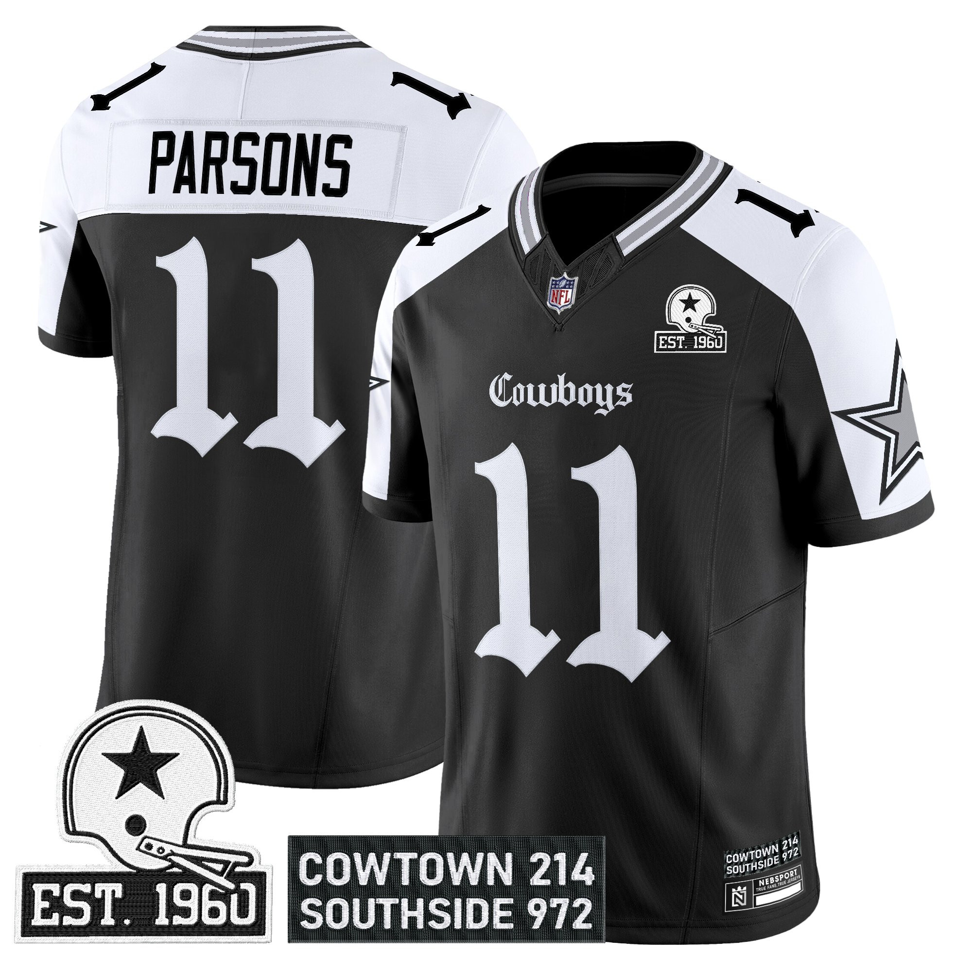 Micah Parsons Men's Dallas Cowboys Gothic Lone Star Edition Vapor Limited Alternate Jersey - All Stitched