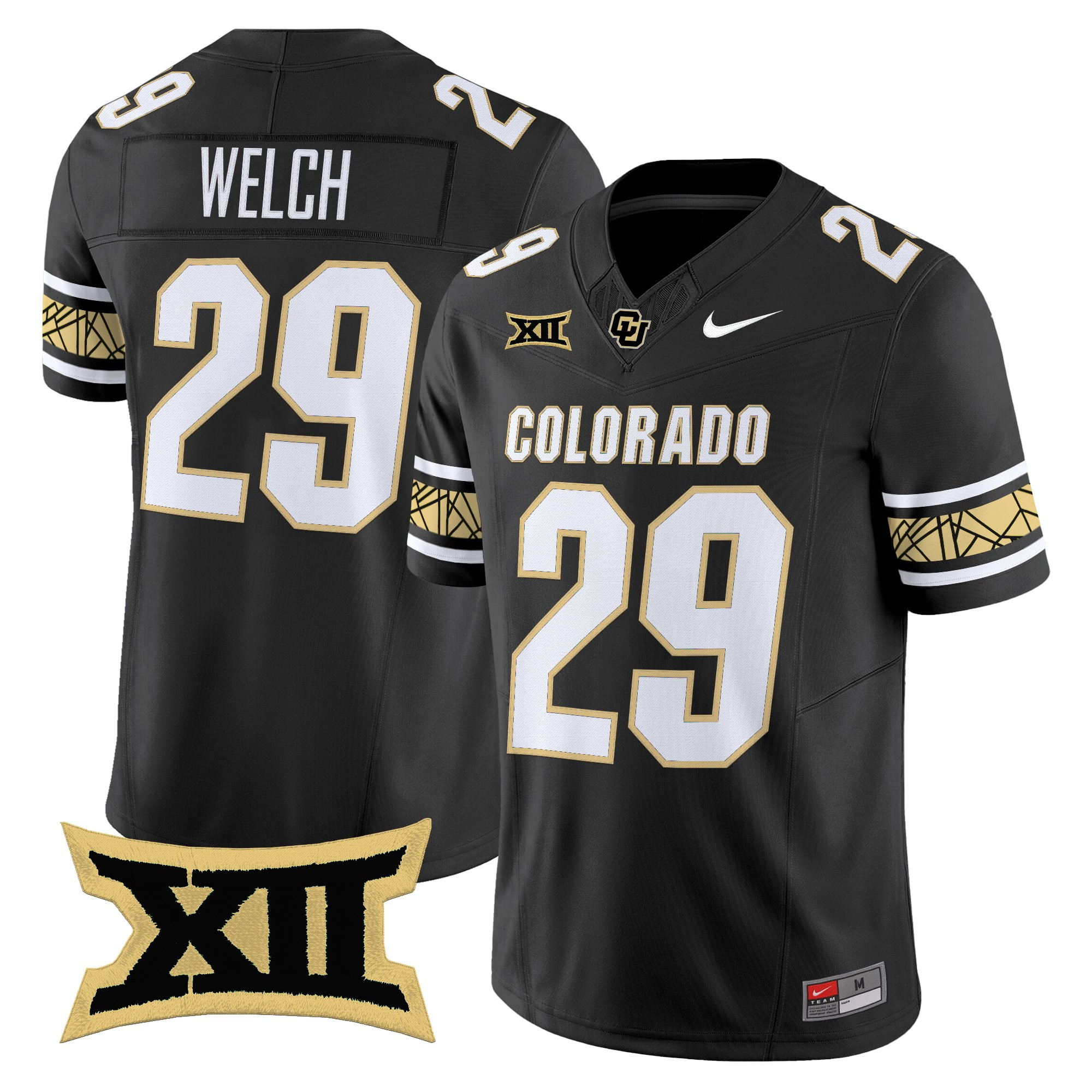 Micah Welch Men's Colorado Buffaloes 2025 Vapor Limited Black Jersey V2 - All Stitched