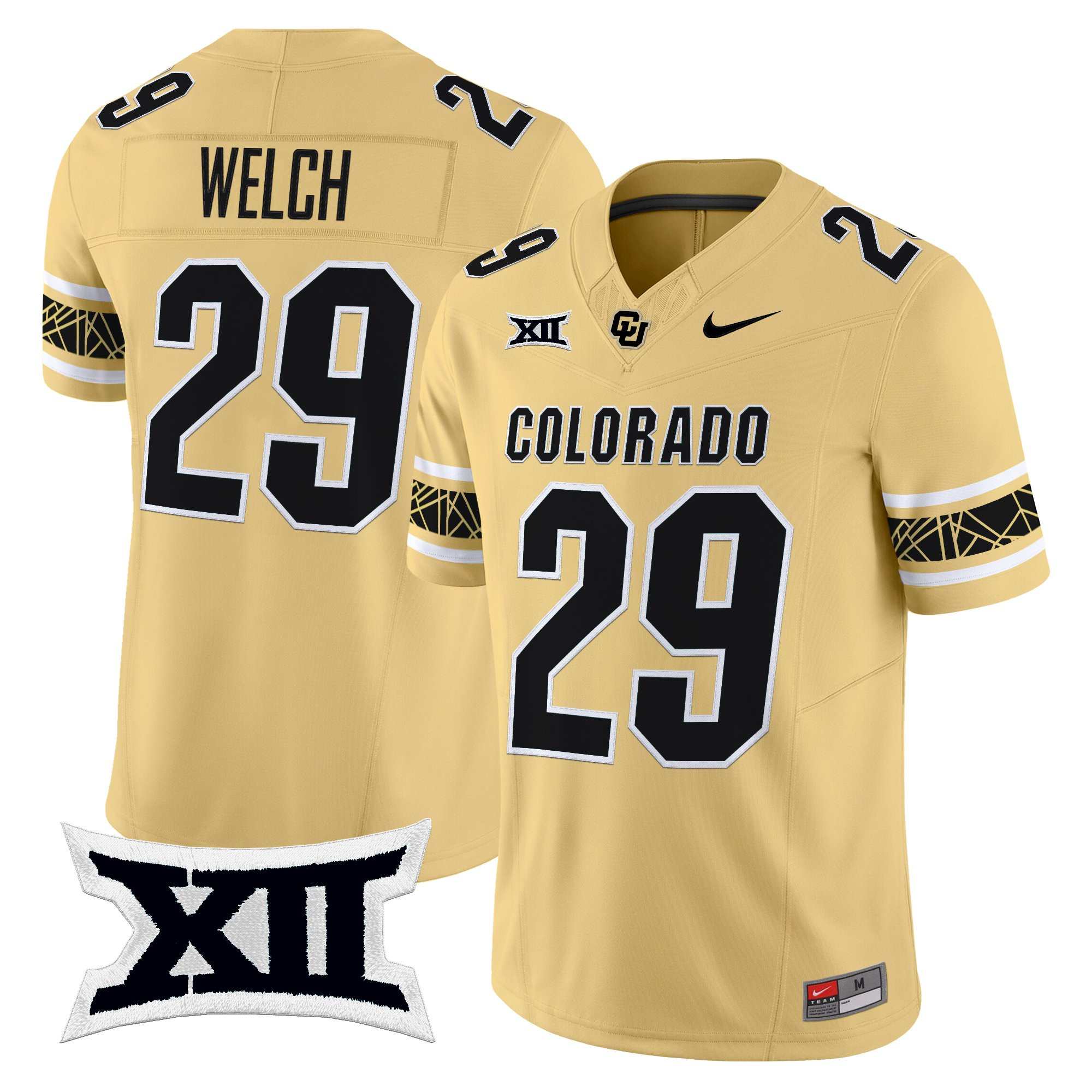 Micah Welch Men's Colorado Buffaloes 2025 Vapor Limited Gold Jersey V2 - All Stitched