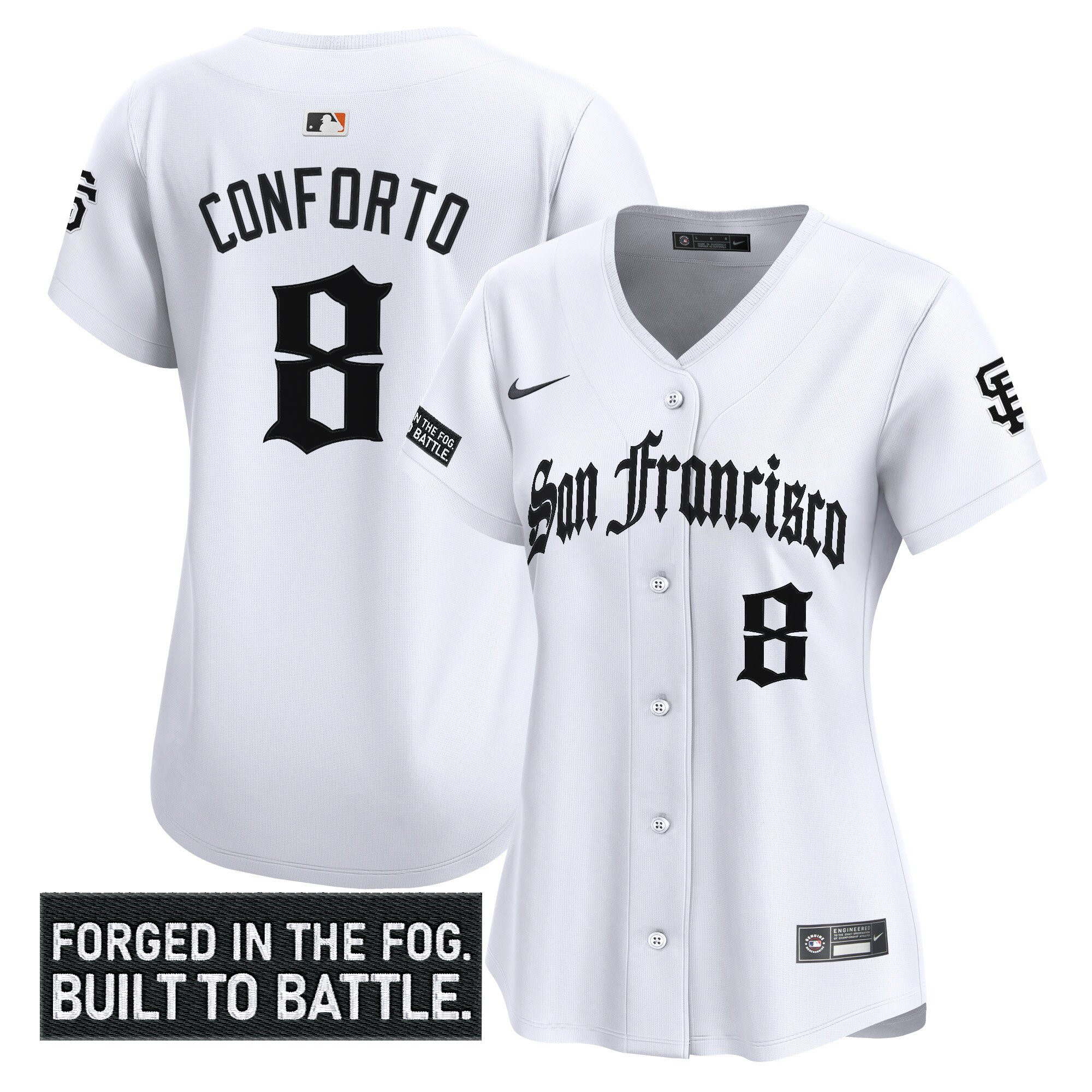 Michael Conforto Women's San Francisco Giants Gothic Fog Edition Vapor Premier Limited White Jersey - All Stitched