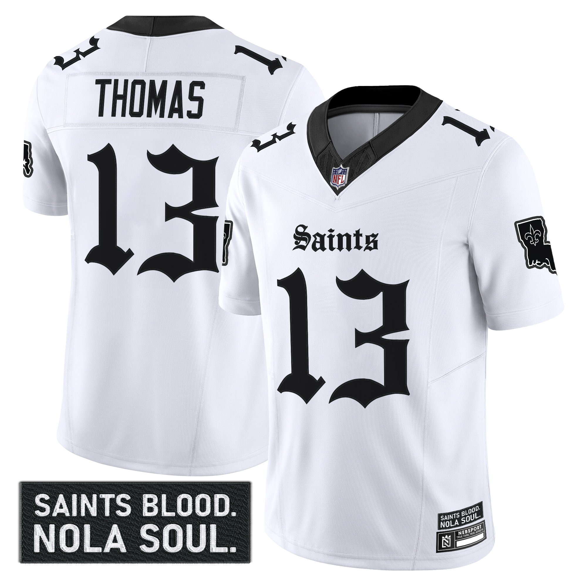 Michael Thomas Men's New Orleans Saints Gothic Vieux CarrÃƒÆ’Ã‚Â© Edition Vapor White Jersey - All Stitched