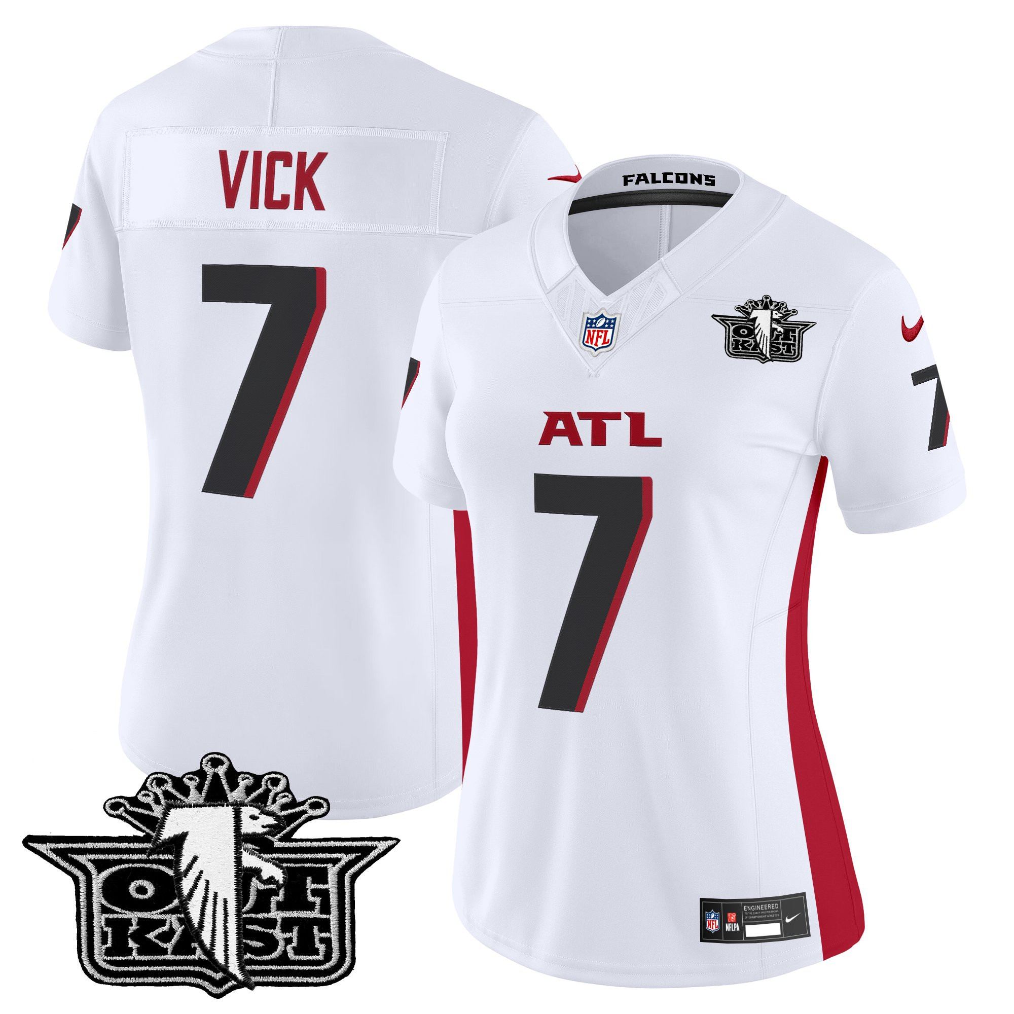 Michael Vick Women's Outkast x Atlanta Falcons 2025 Vapor Limited White Jersey - All Stitched