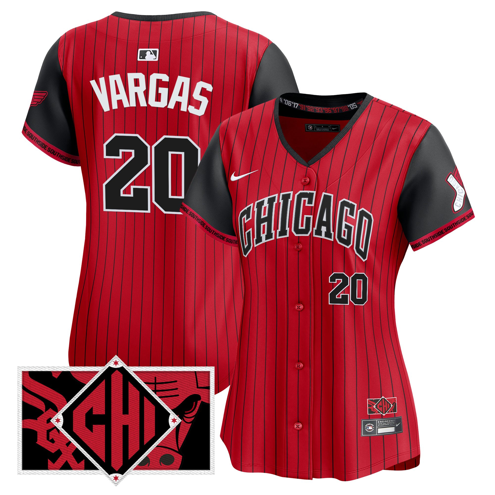 Miguel Vargas Women's Chicago White Sox 2025 City Connect Vapor Premier Limited Red Jersey - All Stitched