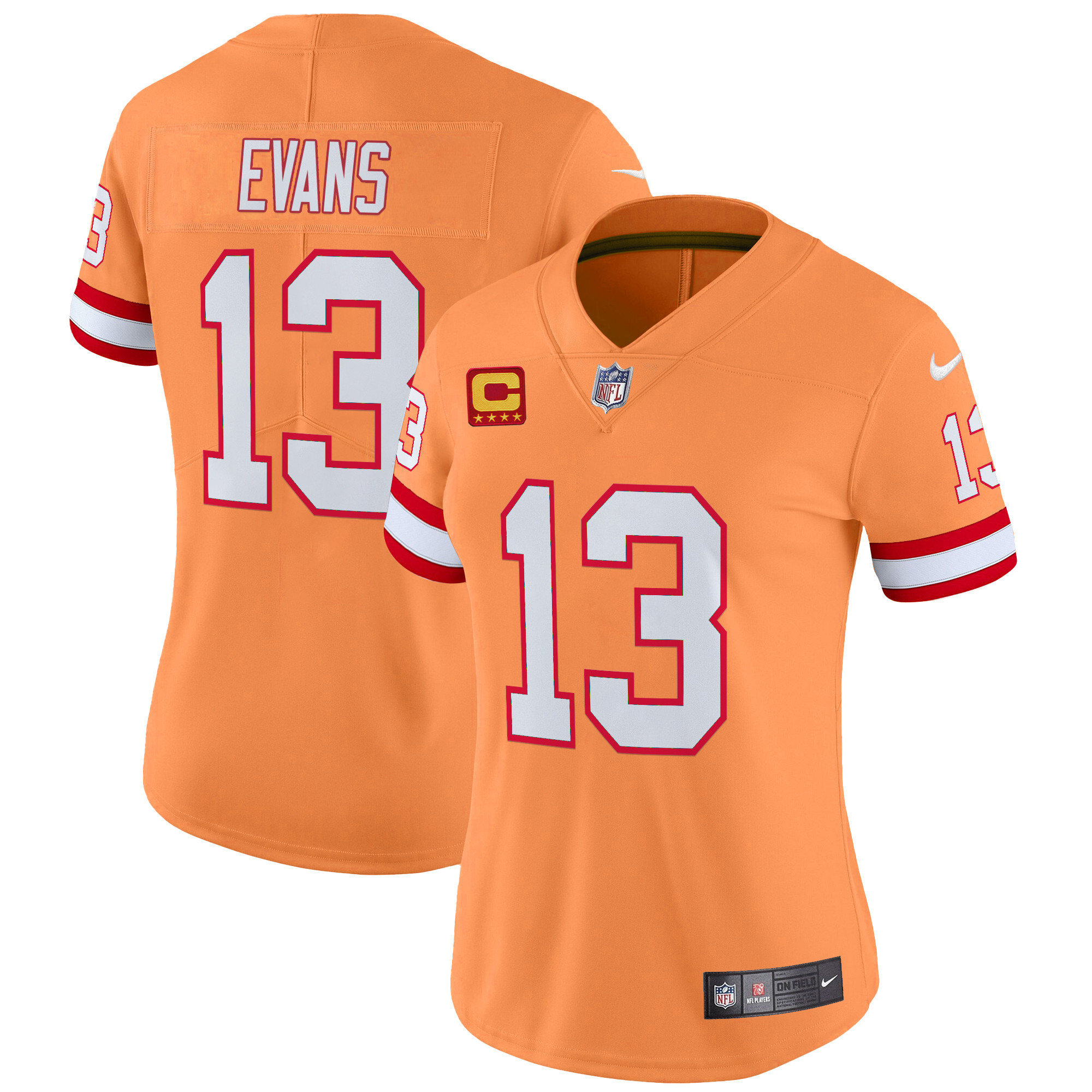 Mike Evans Women's Tampa Bay Buccaneers Throwback Vapor Limited Creamsicle Jersey V2 - All Stitched