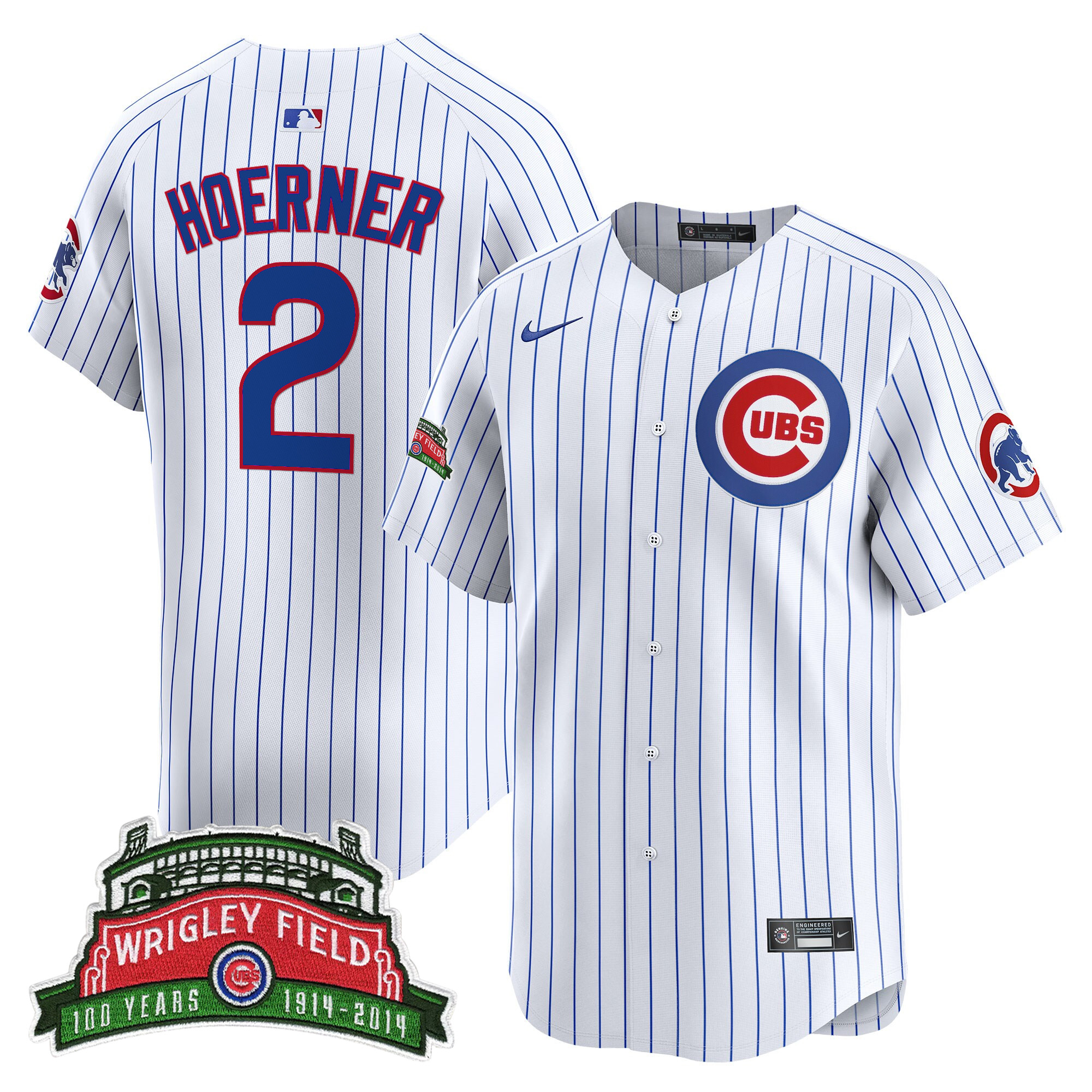Nico Hoerner Men's Chicago Cubs Wrigley Field Style Vapor Premier Limited Pinstripe Jersey - All Stitched