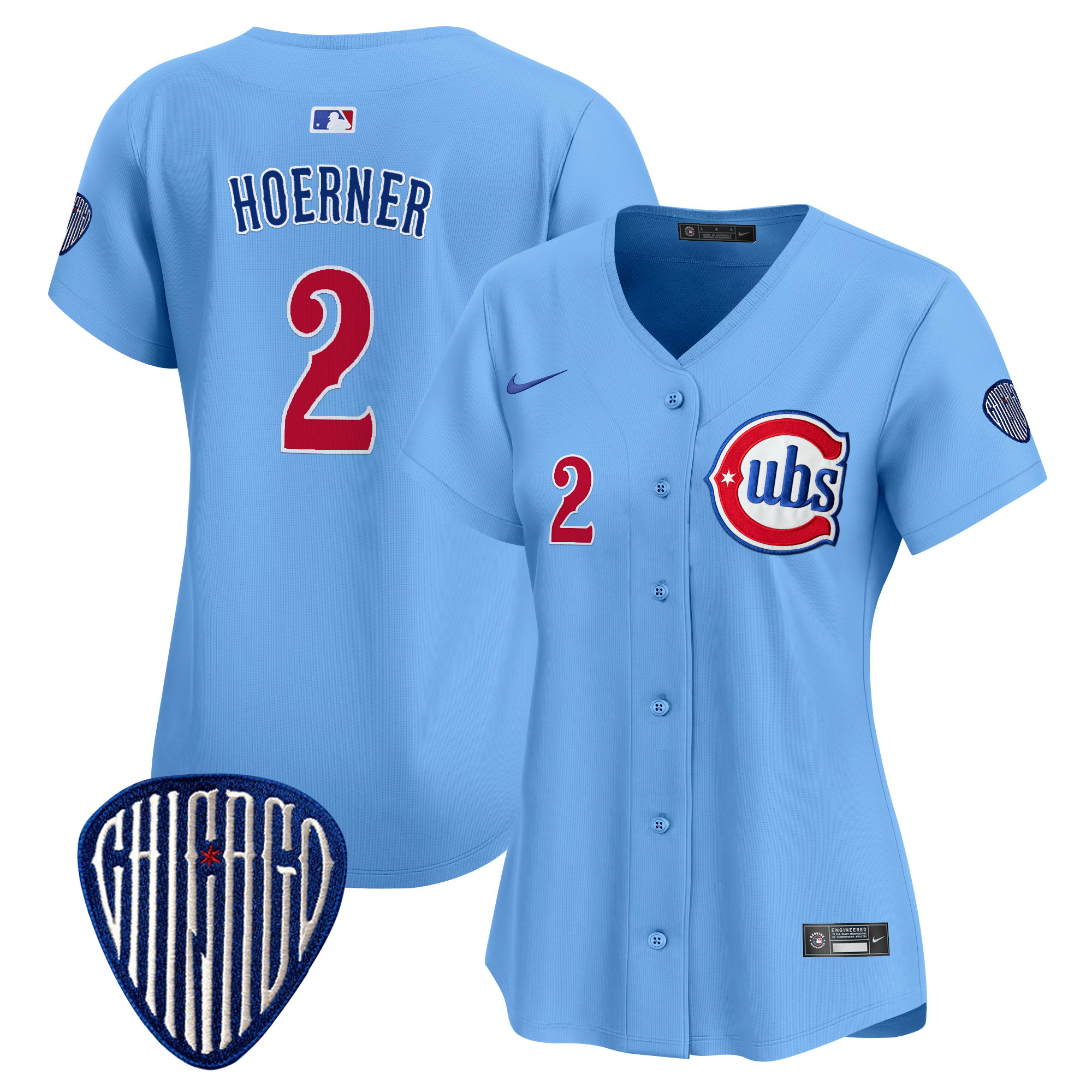 Nico Hoerner Women's Chicago Cubs Blue Alternate Vapor Premier Limited Blue Jersey - All Stitched