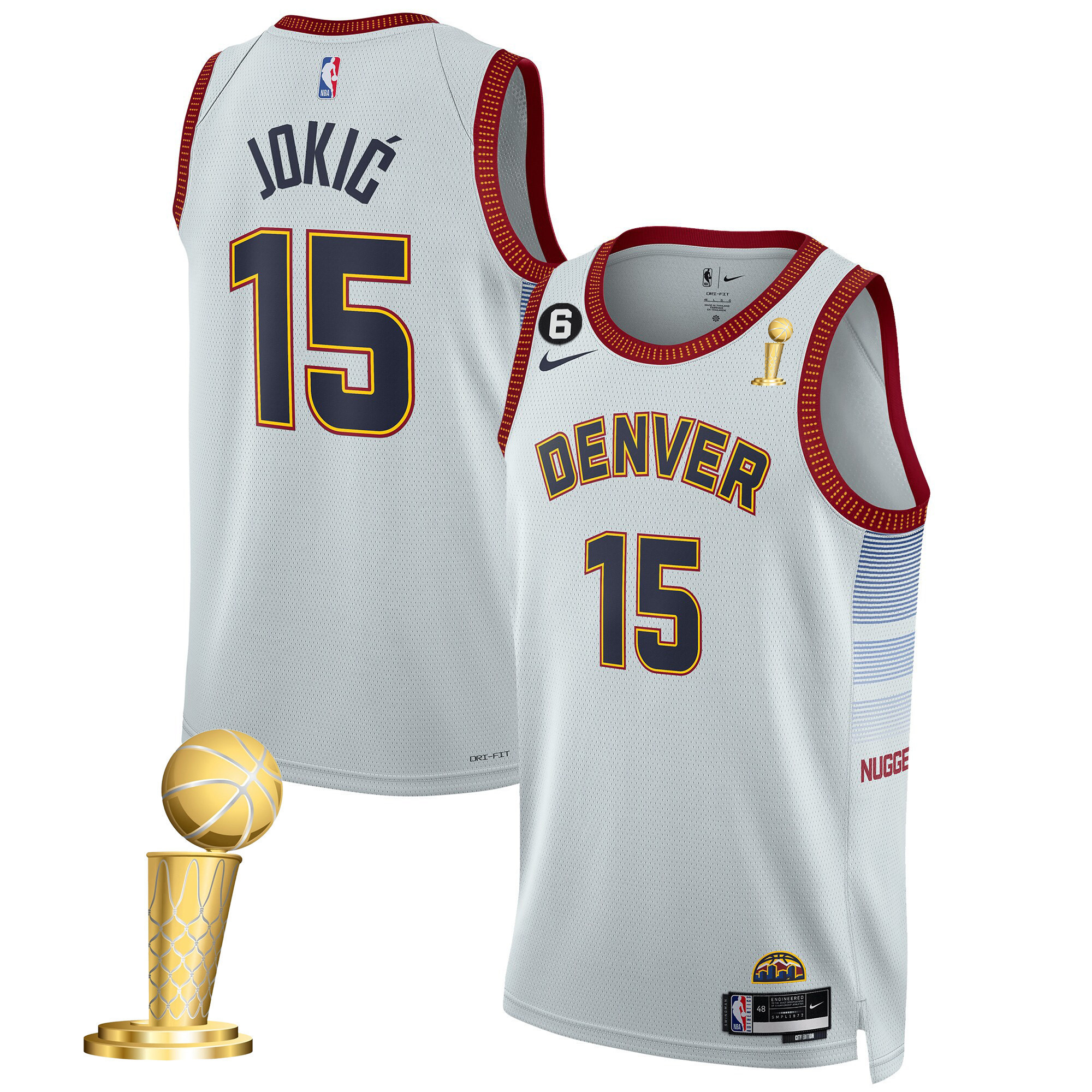 Nikola Jokic Men's Denver Nuggets 2023 Champions City Jersey Collection - All Stitched
