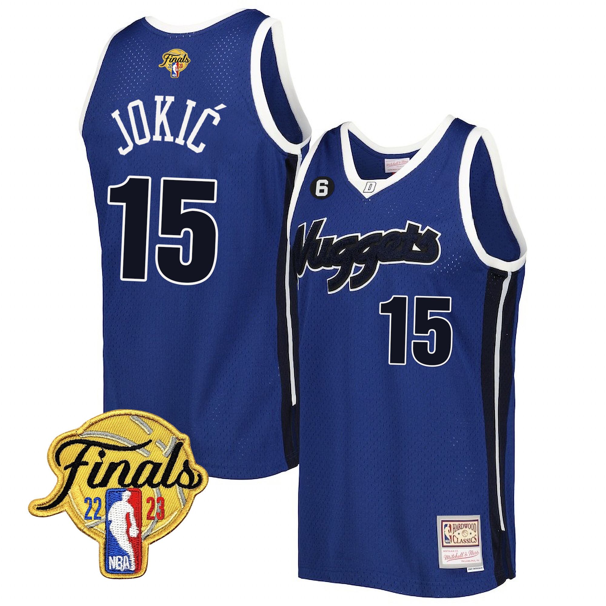 Nikola Jokic Men's Denver Nuggets 2023 Finals Patch Collection Swingman Jersey V2 - All Stitched