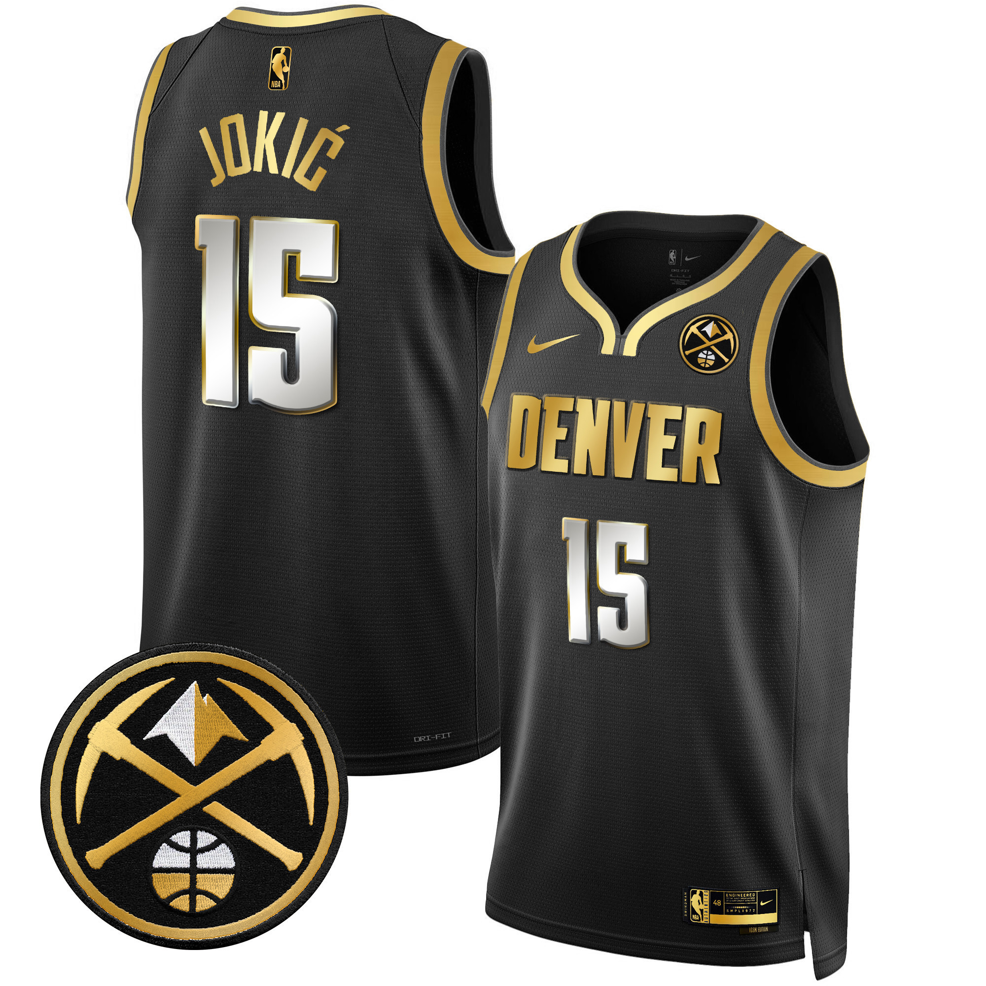 Nikola Jokic Men's Denver Nuggets Swingman Black Limited Jersey - All Stitched
