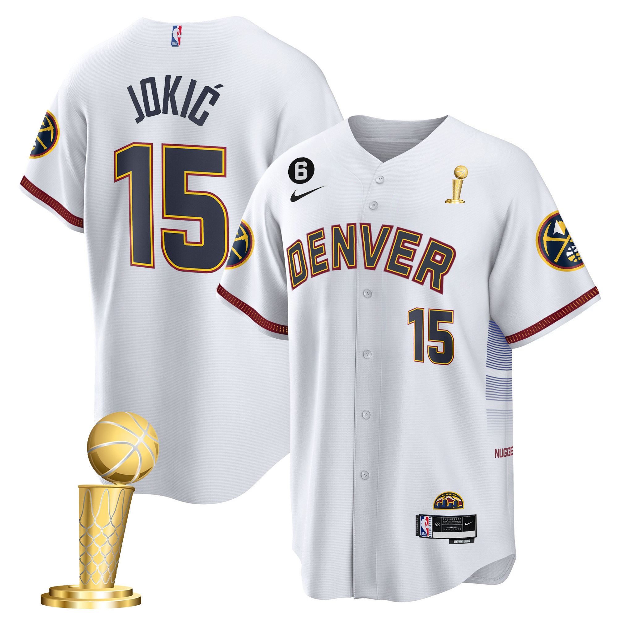 Nikola Jokic Youth's Denver Nuggets 2023 Champions Cool Base City Jersey - All Stitched