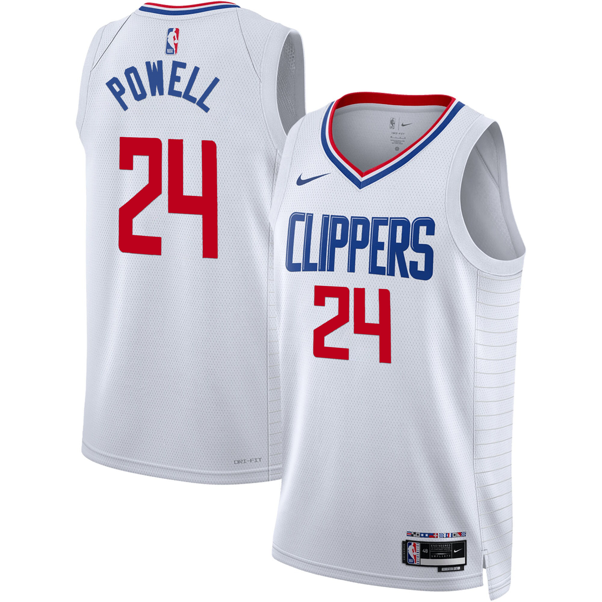Norman Powell Men's Los Angeles Clippers Swingman Association Jersey - All Stitched