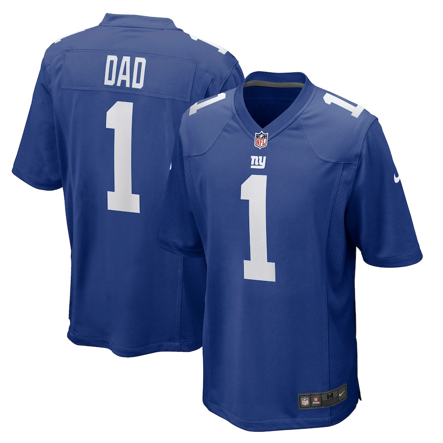 Number 1 Dad Men's New York Giants Game Royal Men Jersey