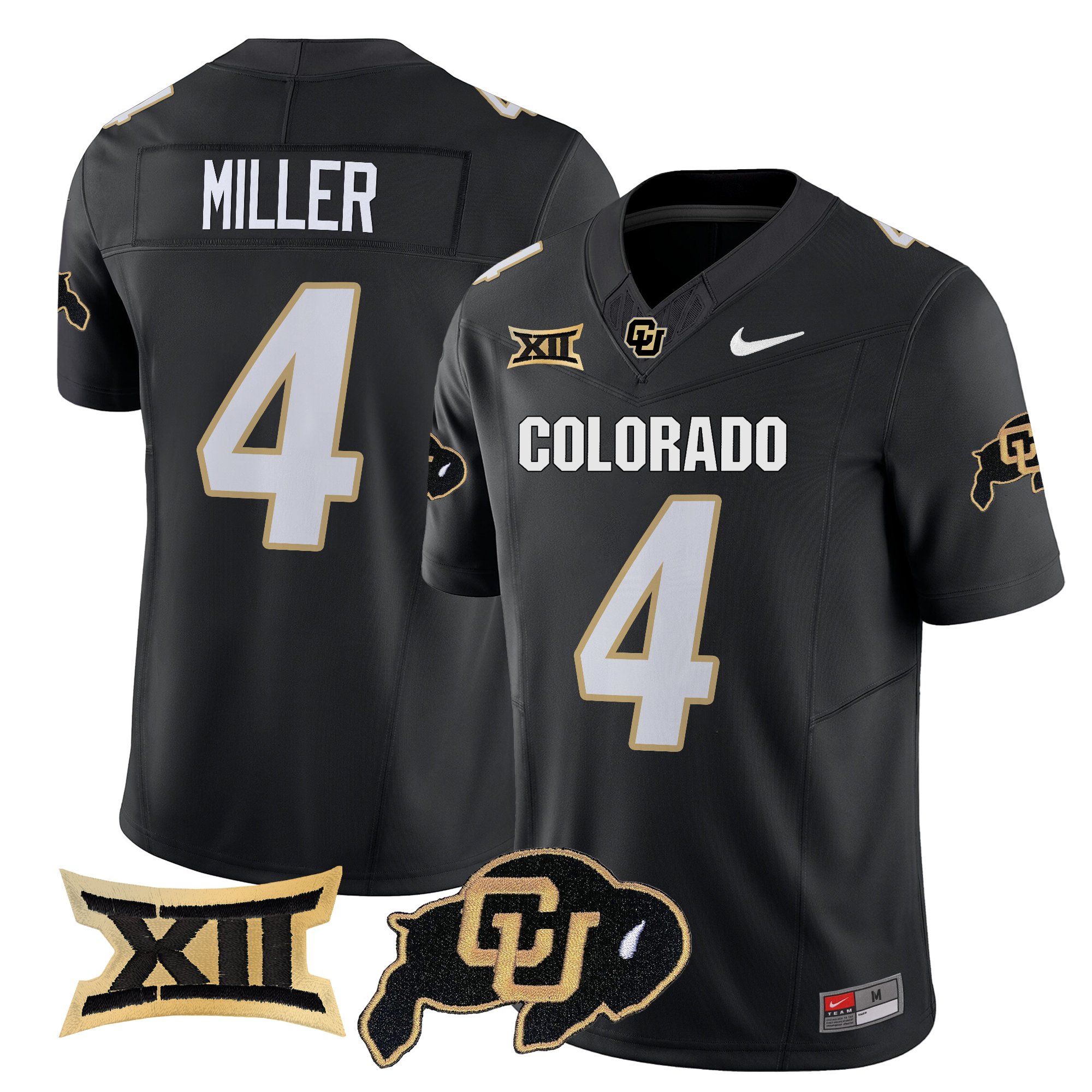 Omarion Miller Men's Colorado Buffaloes 2025 Vapor Limited Black Jersey - All Stitched