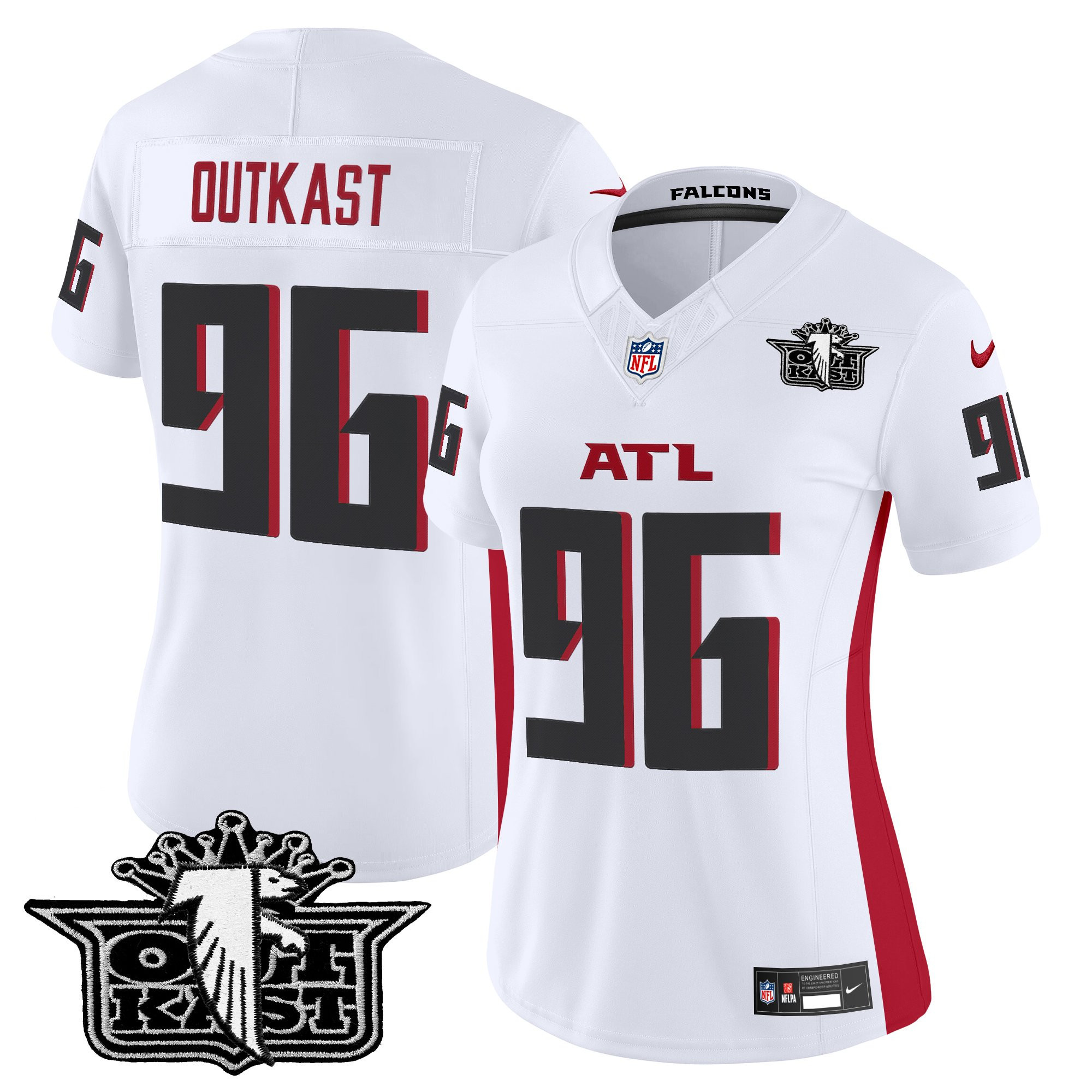 OutKast Women's Outkast x Atlanta Falcons 2025 Vapor Limited White Jersey - All Stitched