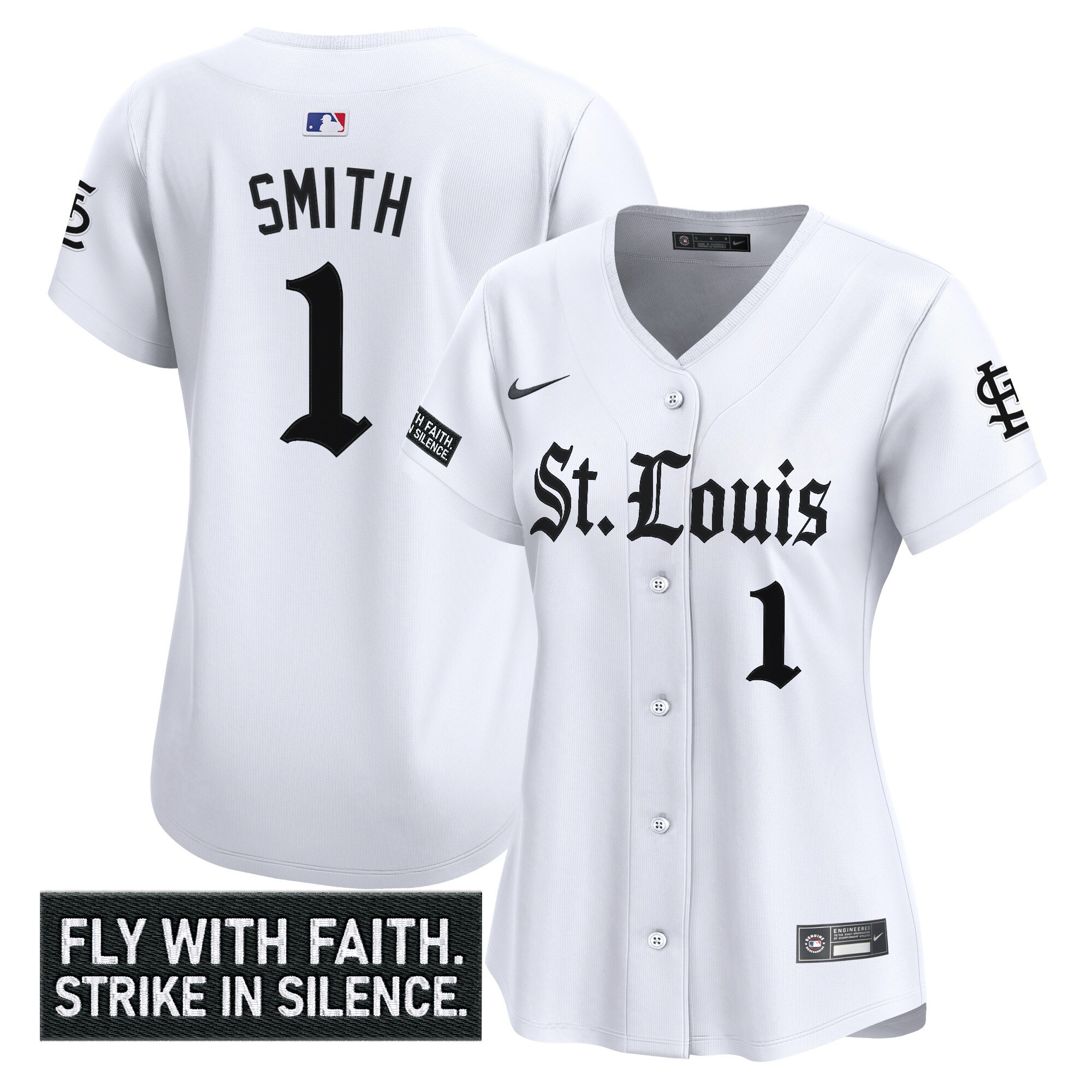 Ozzie Smith Women's St. Louis Cardinals Gothic Legacy Edition Vapor Premier Limited White Jersey - All Stitched