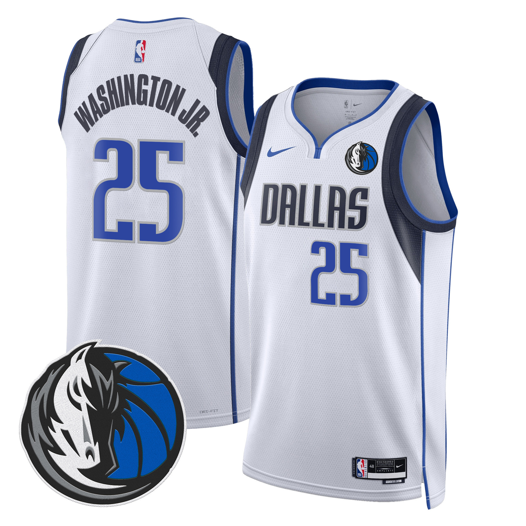 P.J. Washington Men's Dallas Mavericks Swingman Association Jersey V2 - All Stitched