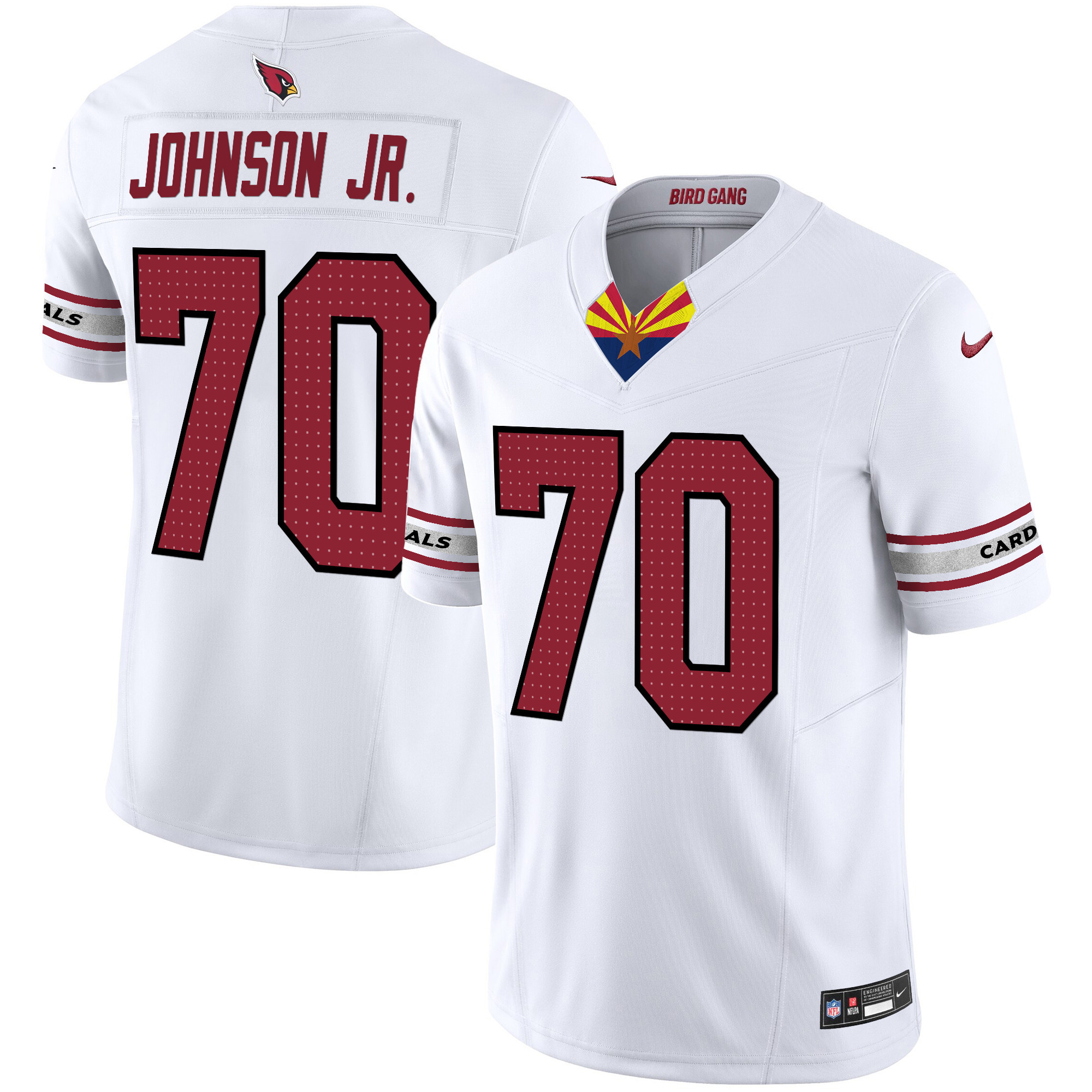 Paris Johnson Jr. Men's Arizona Cardinals 2024 Special Vapor Limited White Jersey V2 - All Stitched