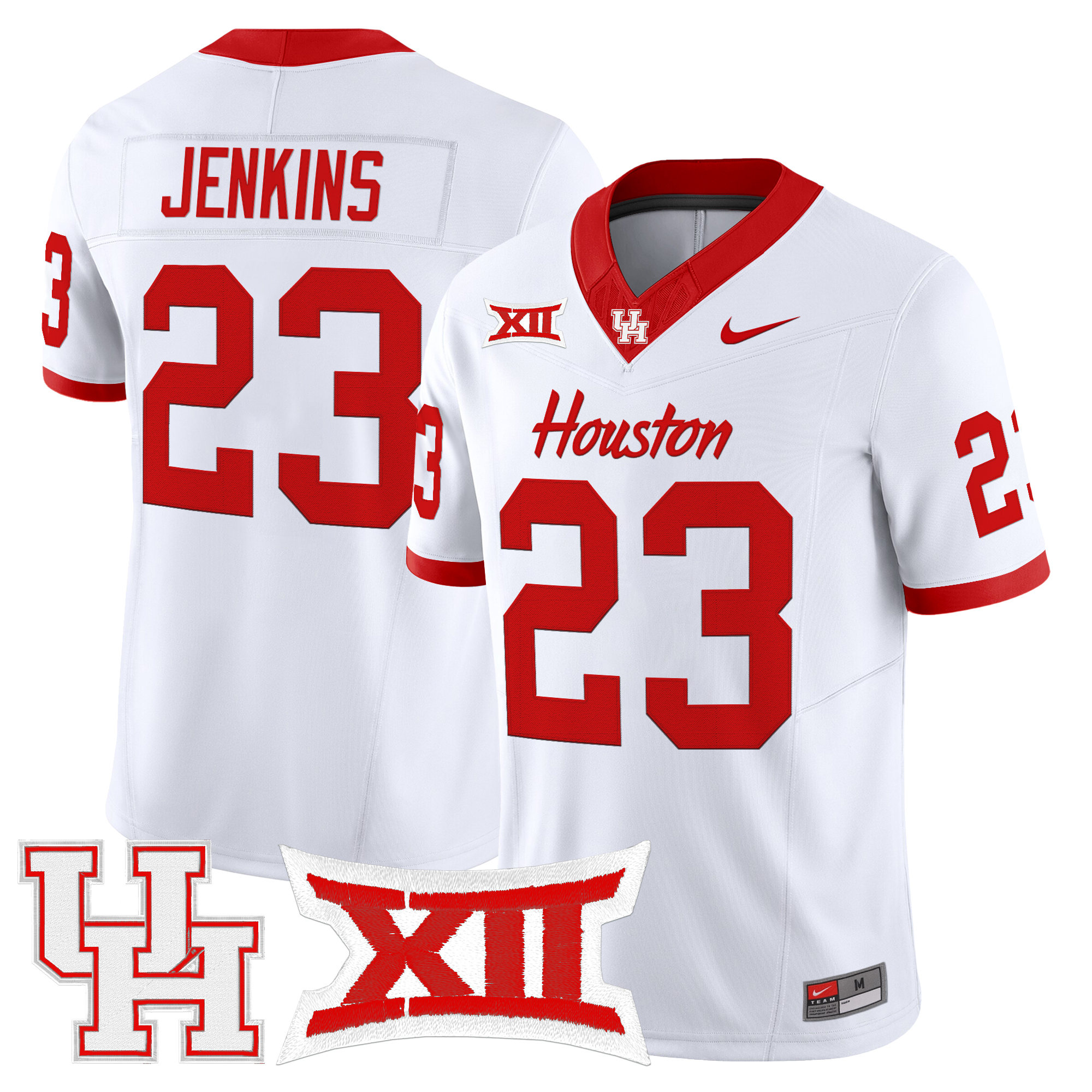 Parker Jenkins Men's Houston Cougars 2025 Vapor Limited White Jersey - All Stitched