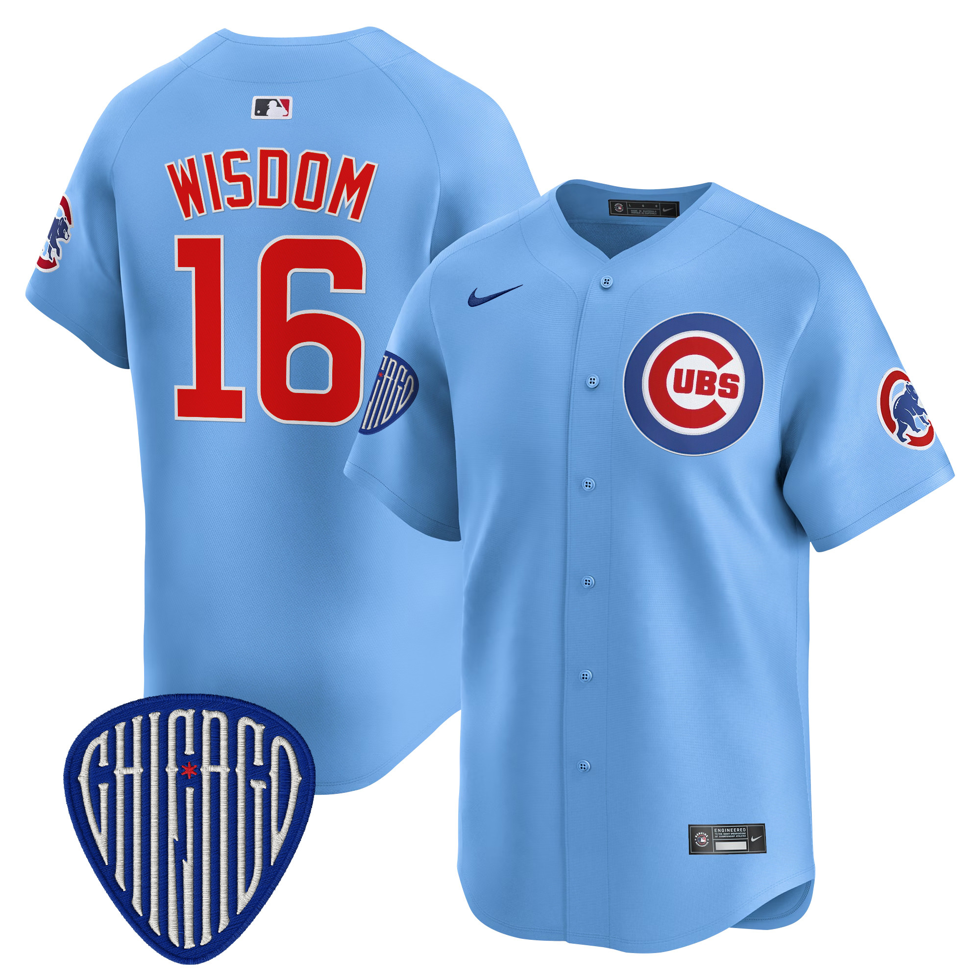 Patrick Wisdom Men's Chicago Cubs 2025 Vapor Premier Limited Blue Jersey - All Stitched