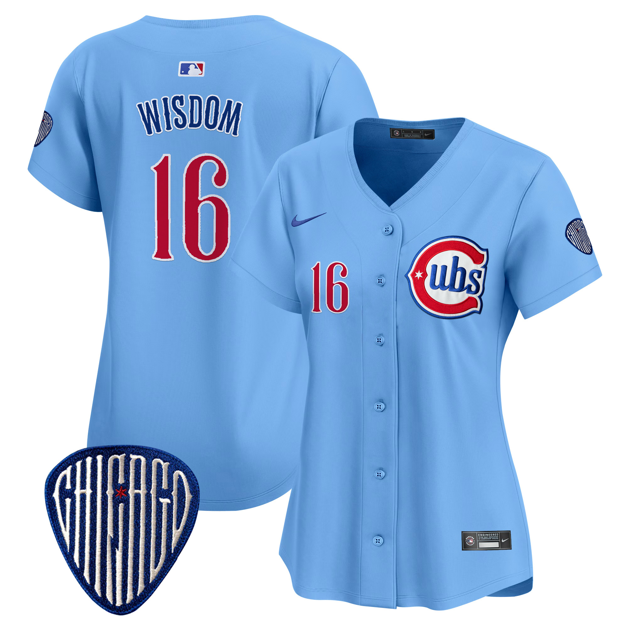 Patrick Wisdom Women's Chicago Cubs Blue Alternate Vapor Premier Limited Blue Jersey - All Stitched