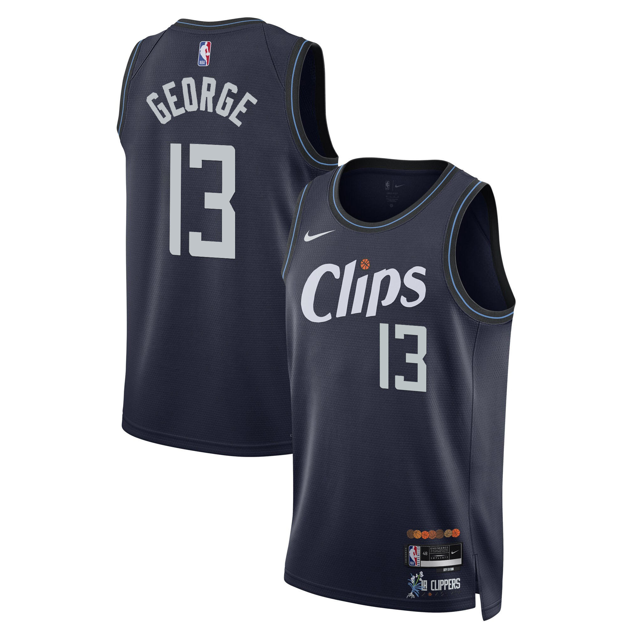 Paul George Men's Los Angeles Clippers Swingman 23/24 City Jersey - All Stitched