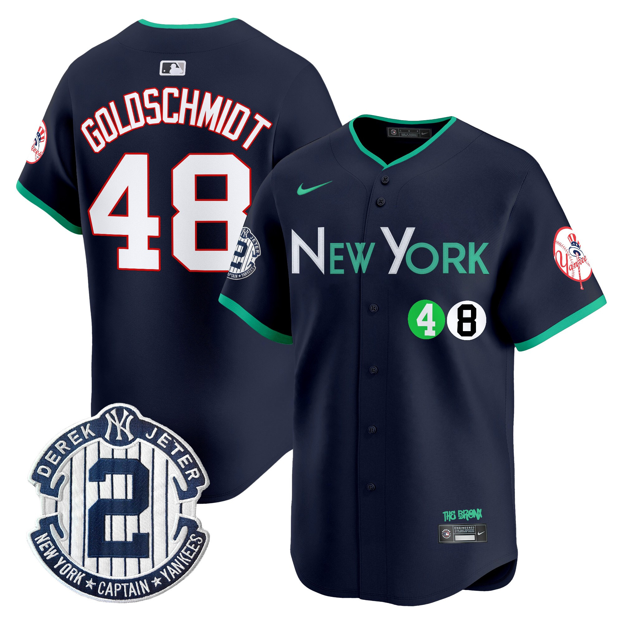 Paul Goldschmidt Men's New York Yankees City Connect Vapor Premier Limited Navy Jersey - All Stitched