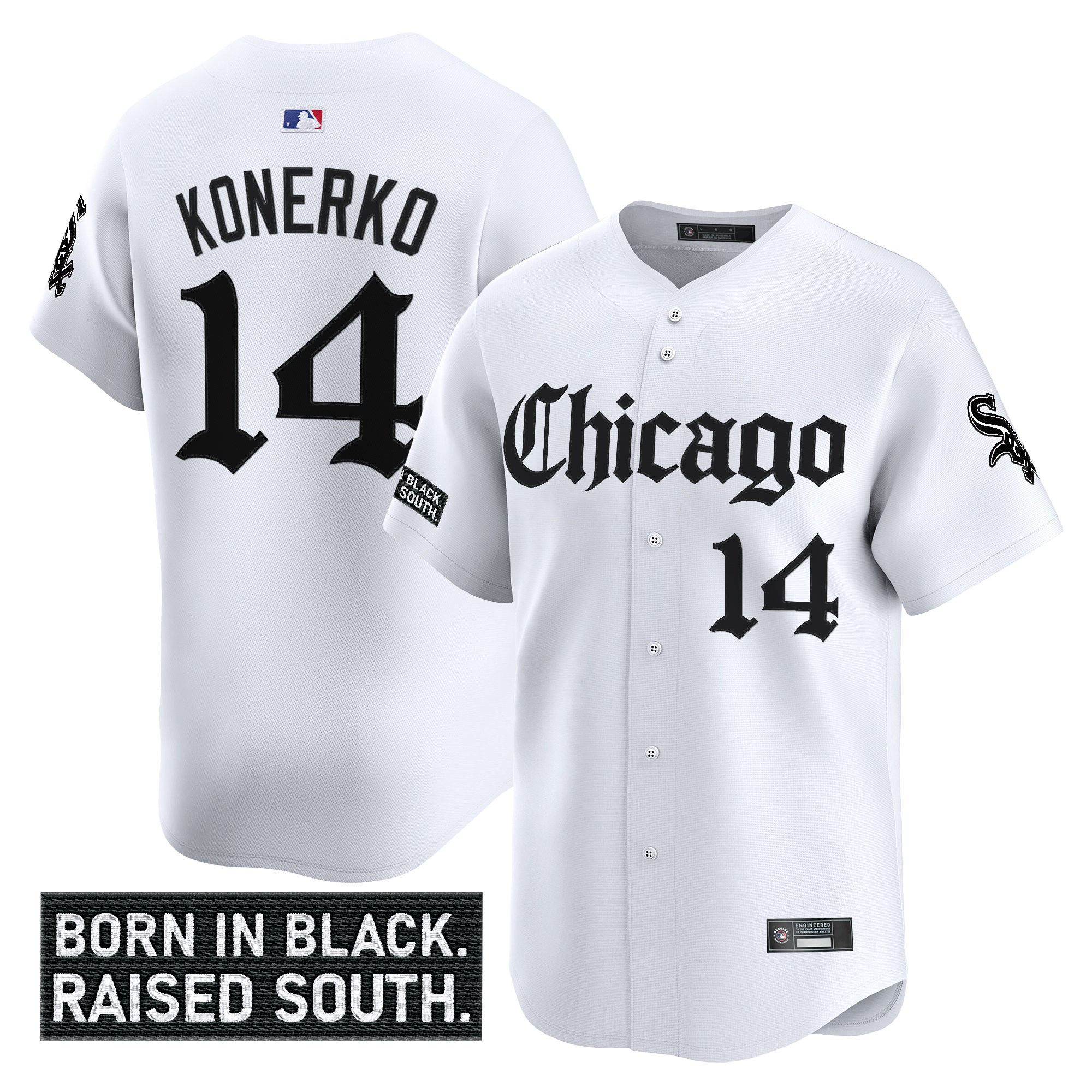 Paul Konerko Men's Chicago White Sox Gothic South Side Edition Vapor Premier Limited White Jersey - All Stitched