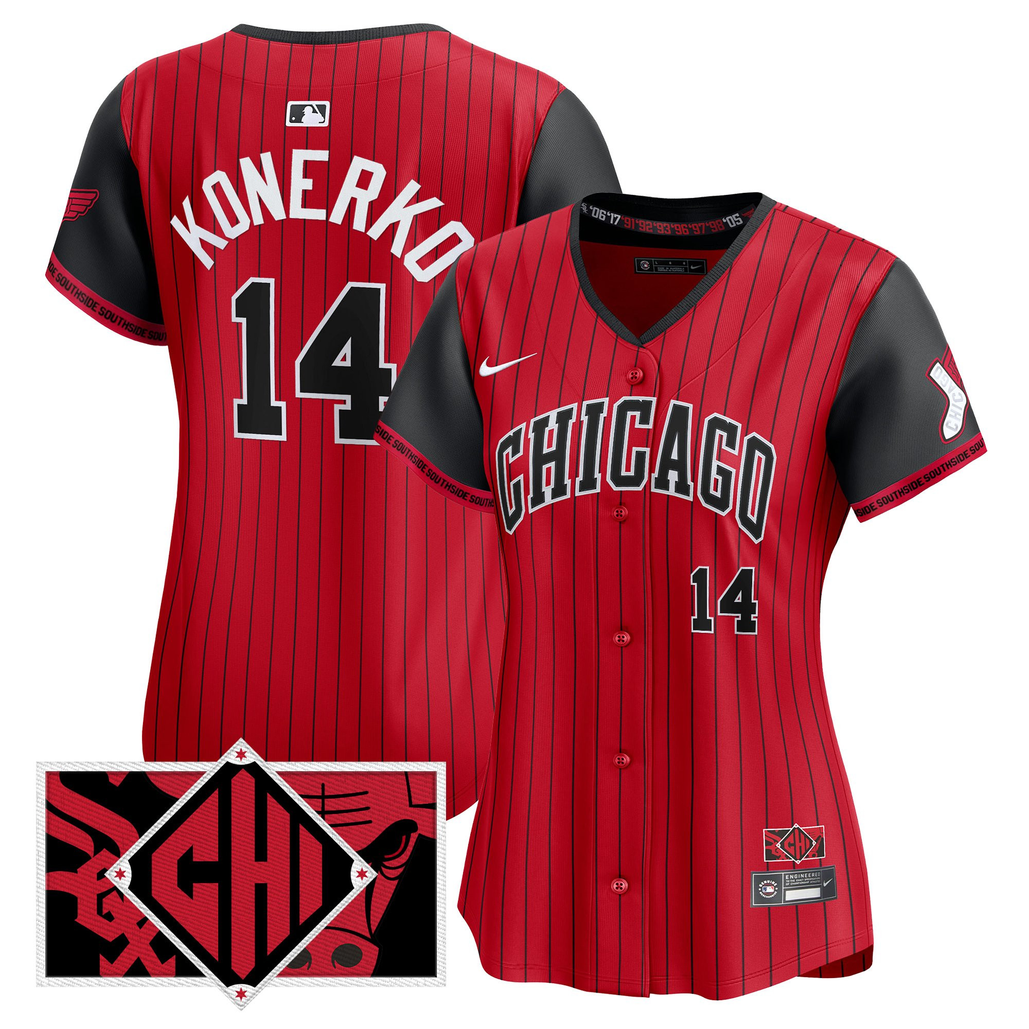 Paul Konerko Women's Chicago White Sox 2025 City Connect Vapor Premier Limited Red Jersey - All Stitched