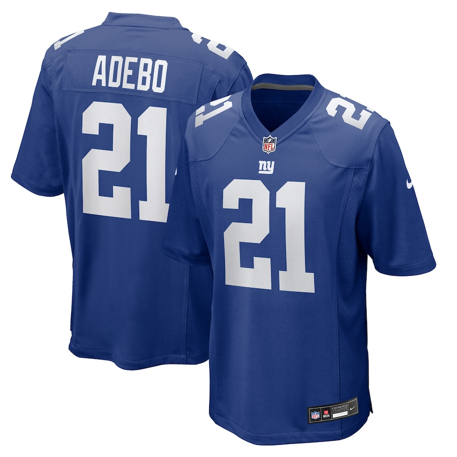 Paulson Adebo Men's New York Giants Game Royal Men Jersey