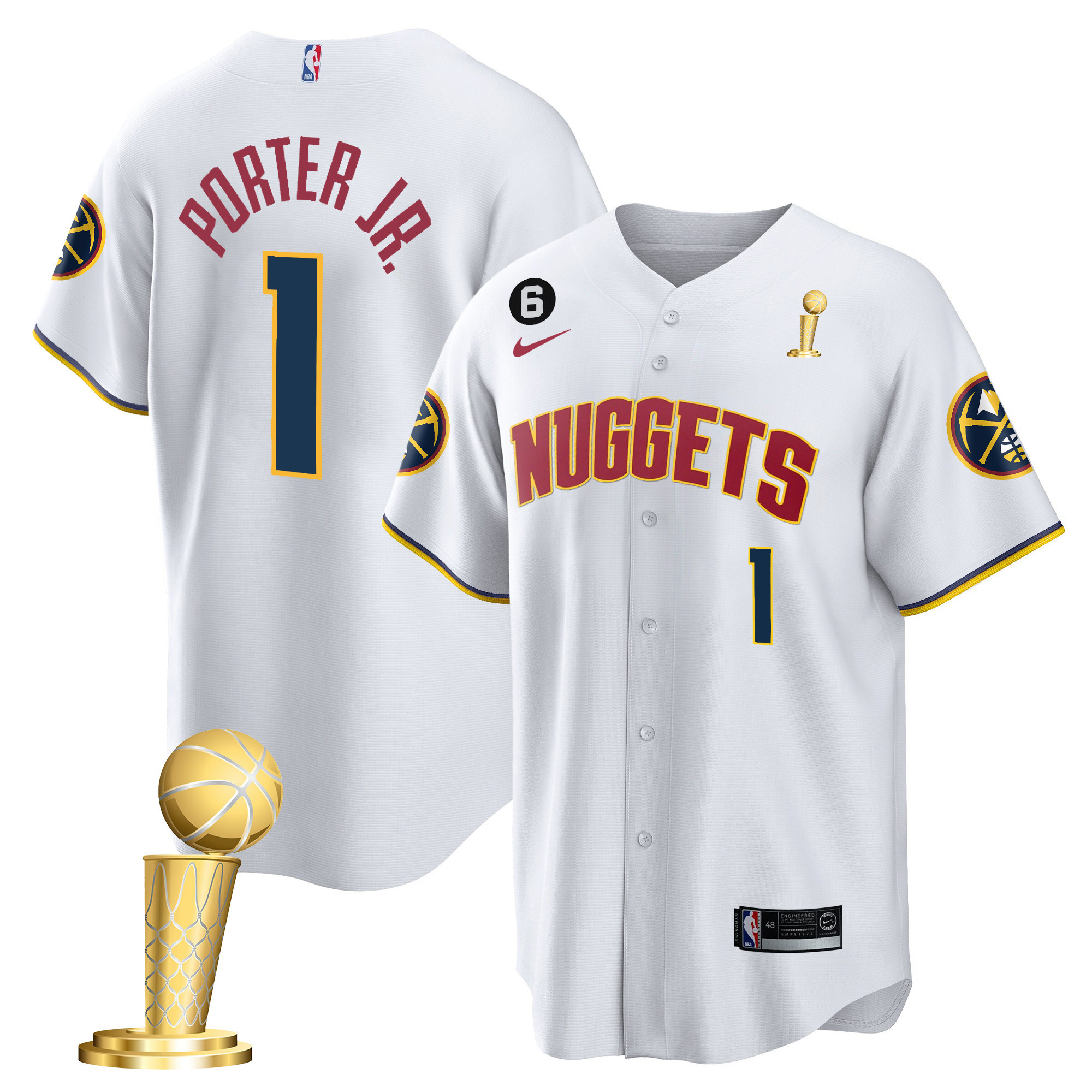 Porter Jr. Men's Denver Nuggets 2023 Champions Cool Base Association Jersey - All Stitched