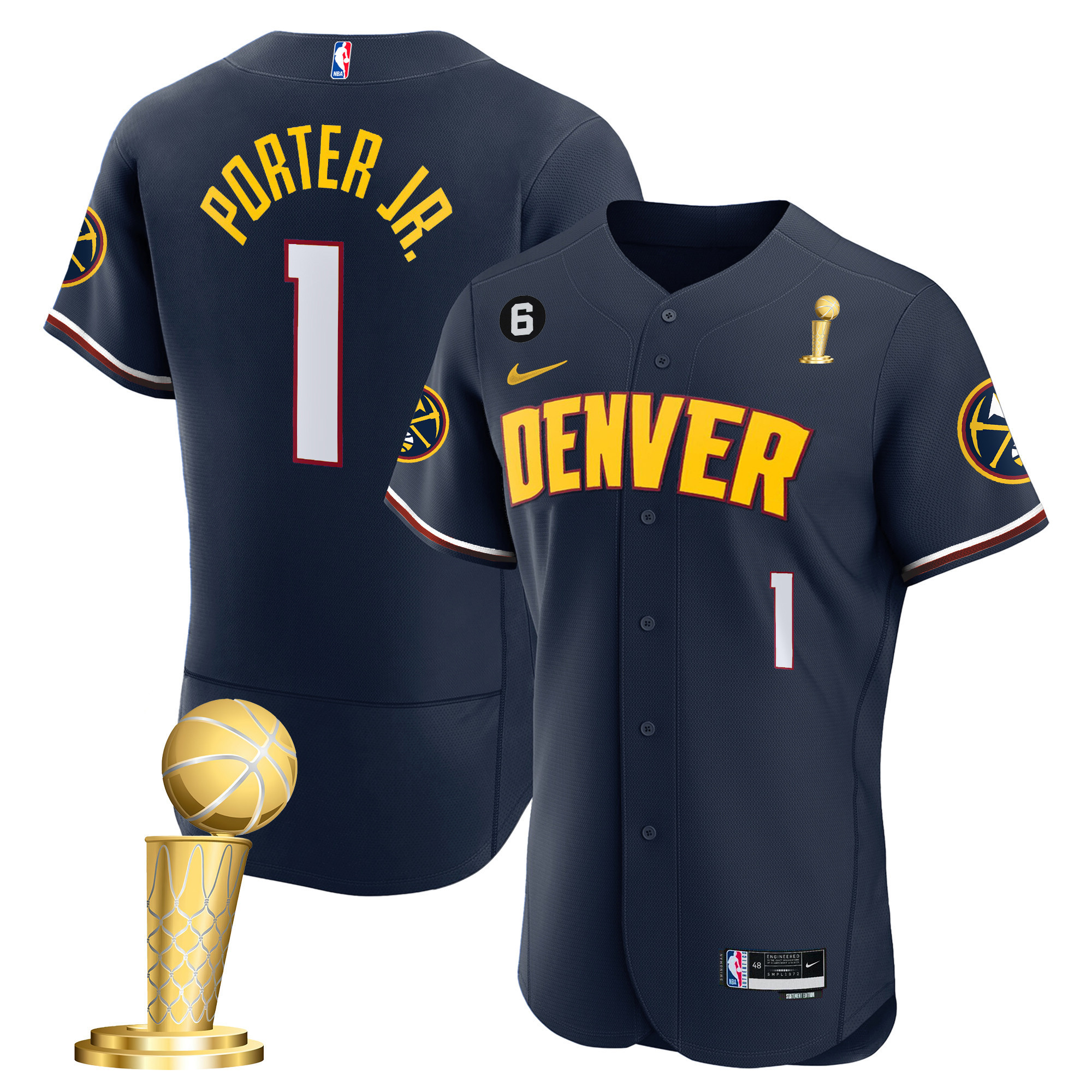 Porter Jr. Men's Denver Nuggets 2023 Champions Flex Base Icon Jersey - All Stitched