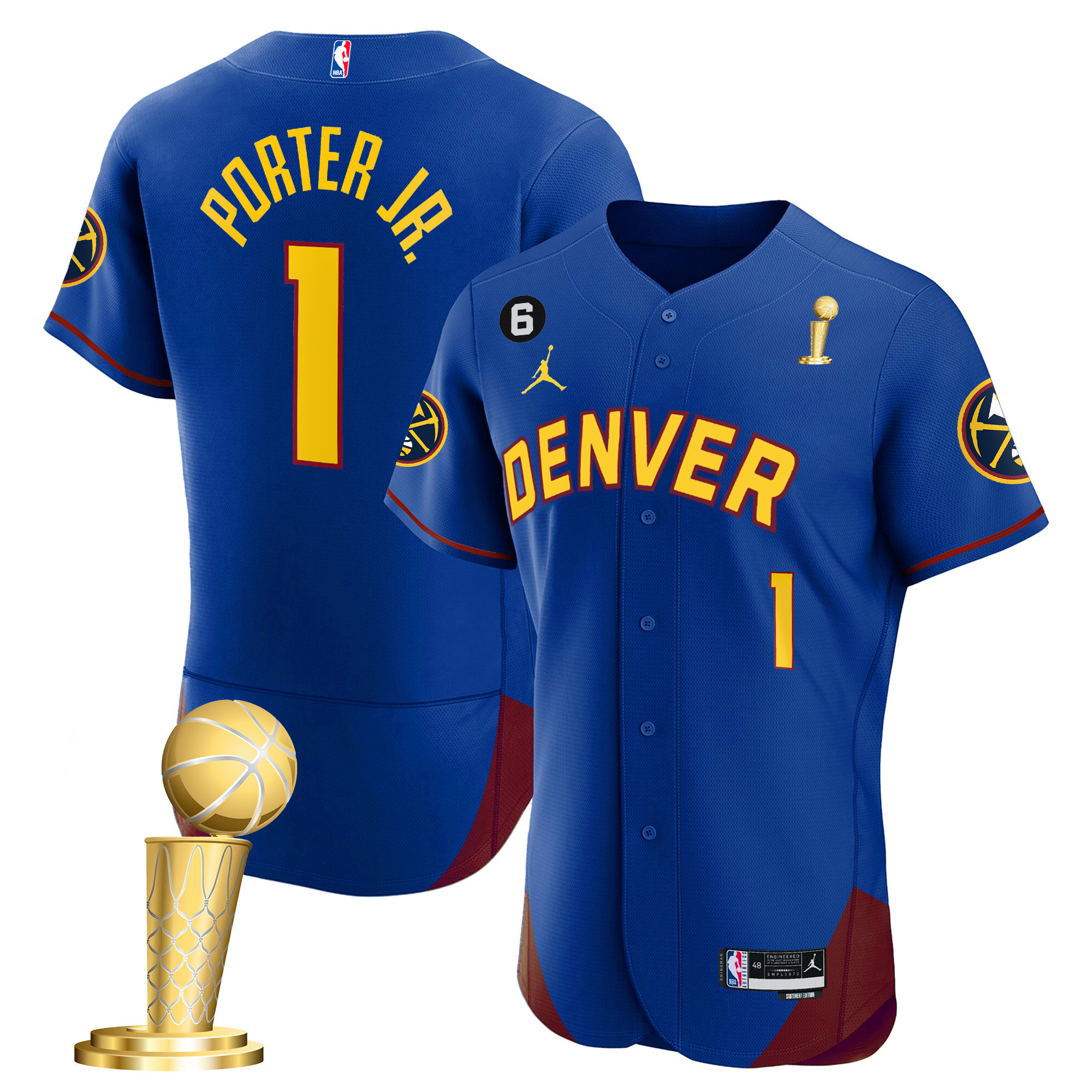Porter Jr. Men's Denver Nuggets 2023 Champions Flex Base Statement Jersey - All Stitched