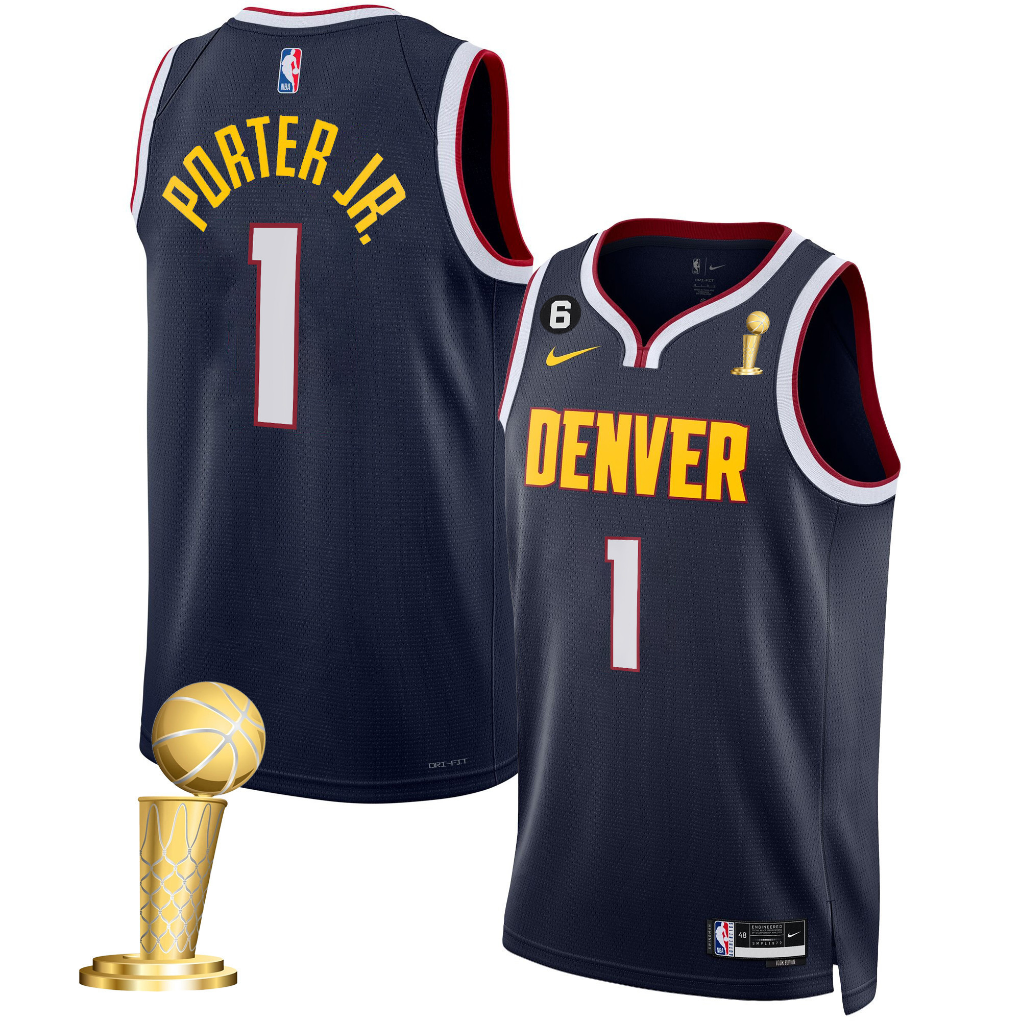 Porter Jr. Men's Denver Nuggets 2023 Champions Icon Jersey Collection - All Stitched