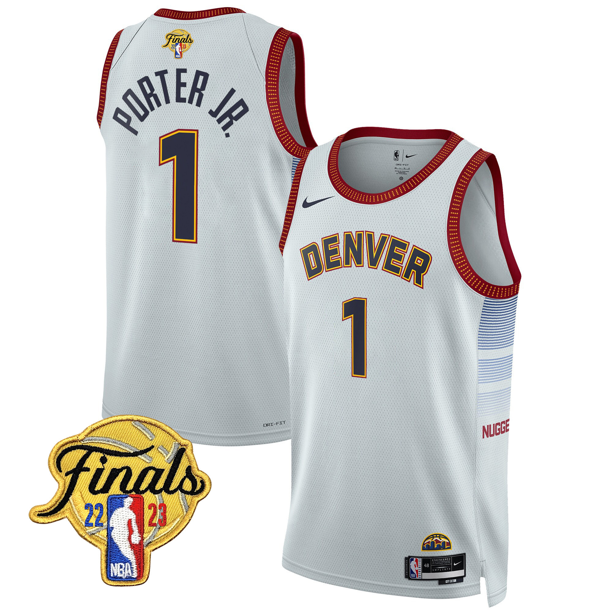 Porter Jr. Men's Denver Nuggets 2023 Finals Patch Collection City Jersey V2 - All Stitched